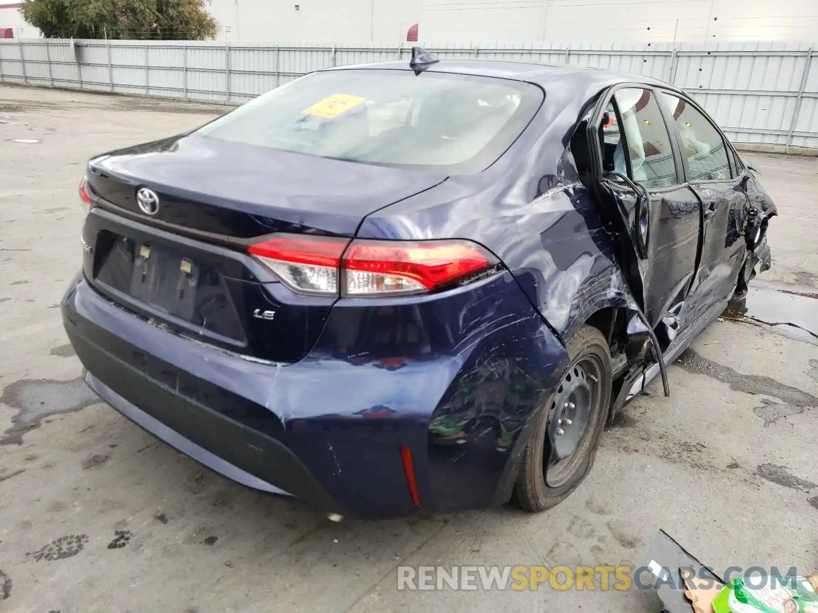 4 Photograph of a damaged car JTDEPRAEXLJ038849 TOYOTA COROLLA 2020