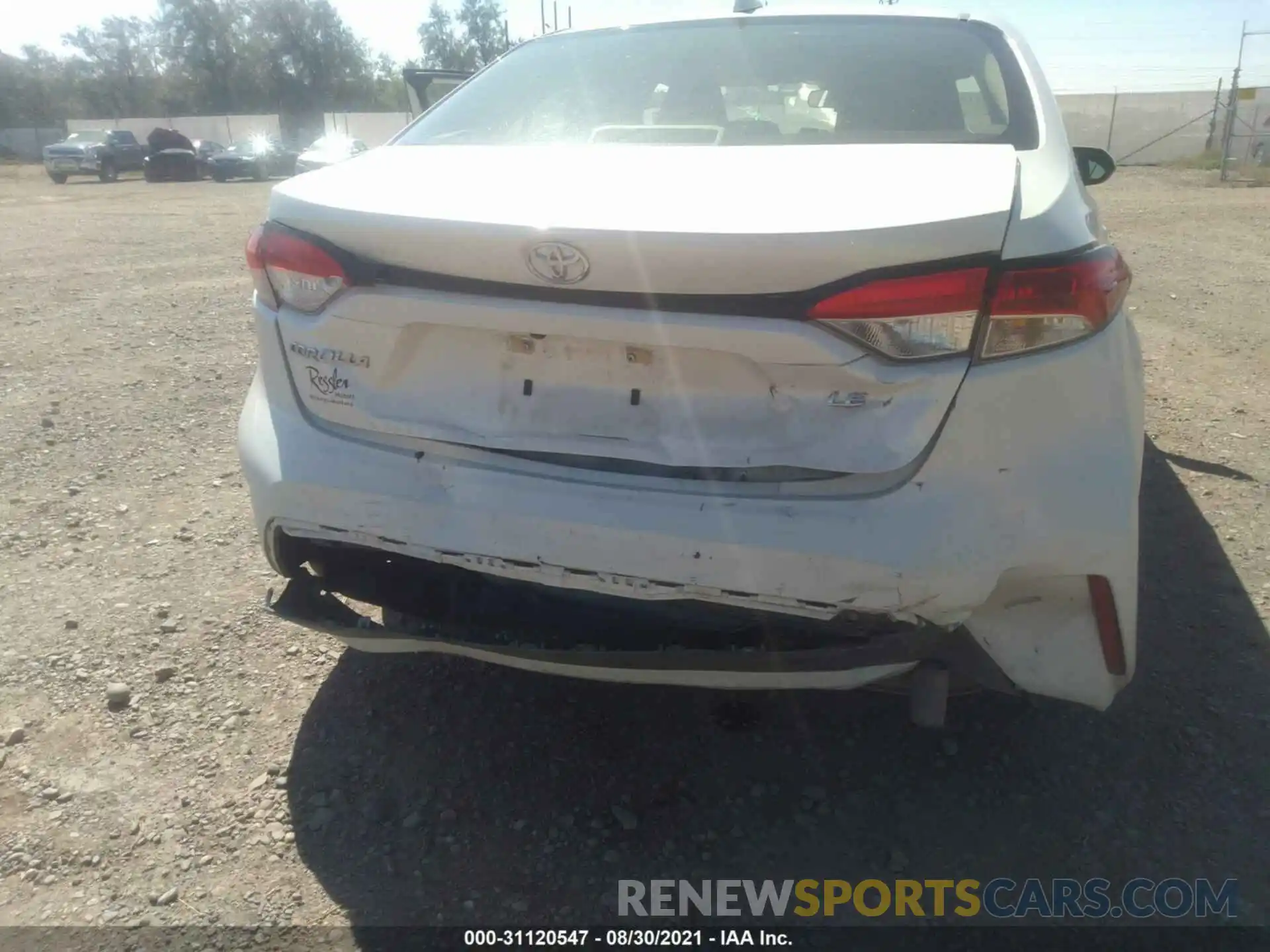 6 Photograph of a damaged car JTDEPRAEXLJ038995 TOYOTA COROLLA 2020