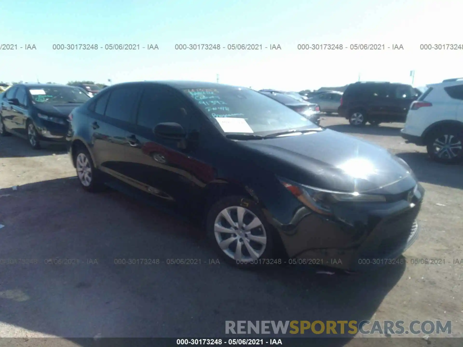 1 Photograph of a damaged car JTDEPRAEXLJ039158 TOYOTA COROLLA 2020