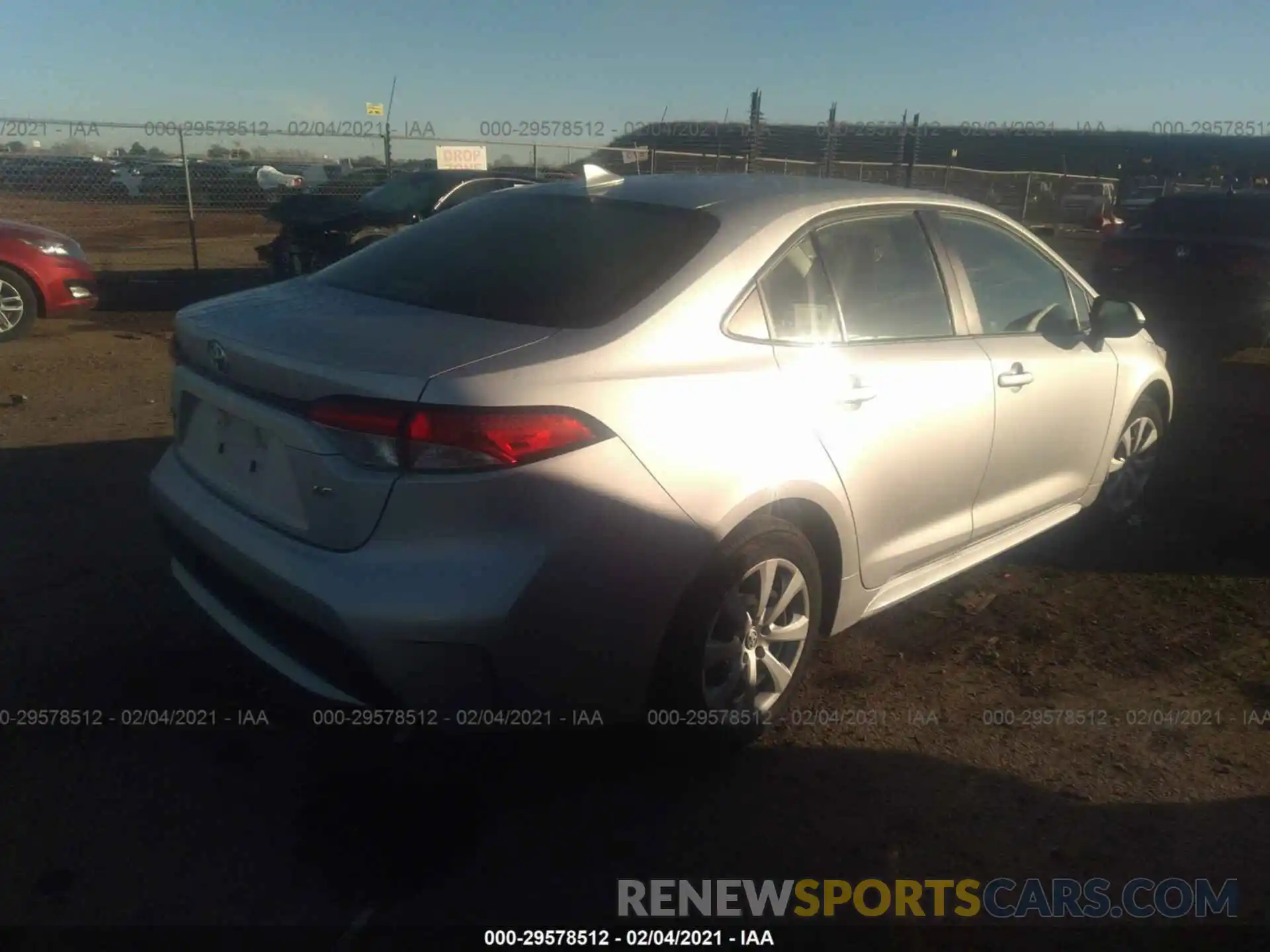 4 Photograph of a damaged car JTDEPRAEXLJ039760 TOYOTA COROLLA 2020