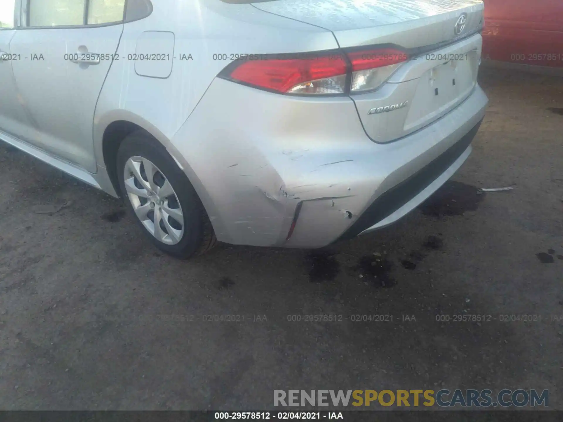 6 Photograph of a damaged car JTDEPRAEXLJ039760 TOYOTA COROLLA 2020