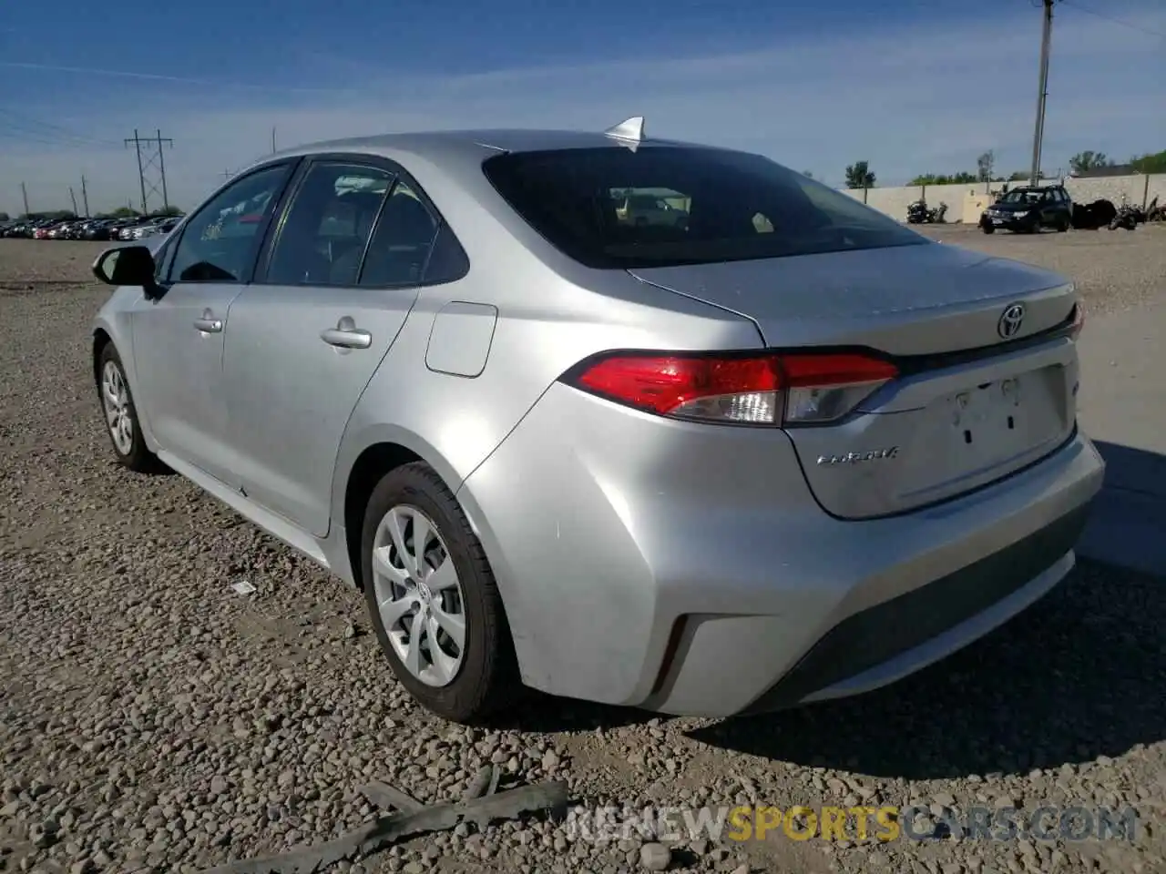 3 Photograph of a damaged car JTDEPRAEXLJ040911 TOYOTA COROLLA 2020