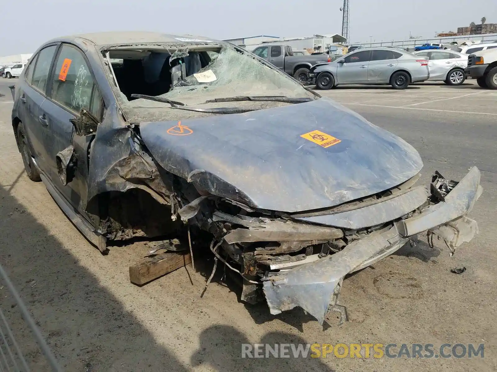 1 Photograph of a damaged car JTDEPRAEXLJ043498 TOYOTA COROLLA 2020