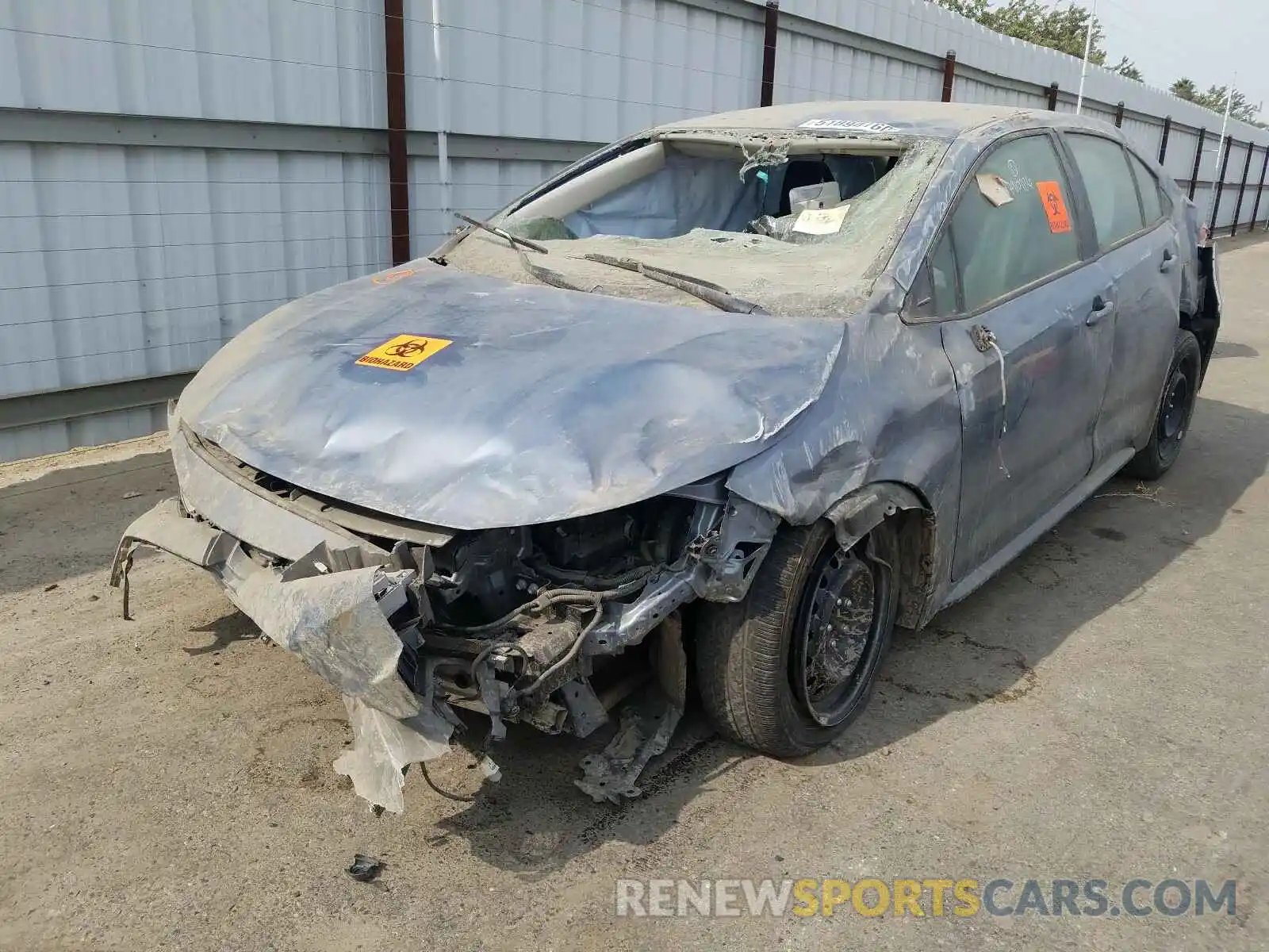 2 Photograph of a damaged car JTDEPRAEXLJ043498 TOYOTA COROLLA 2020