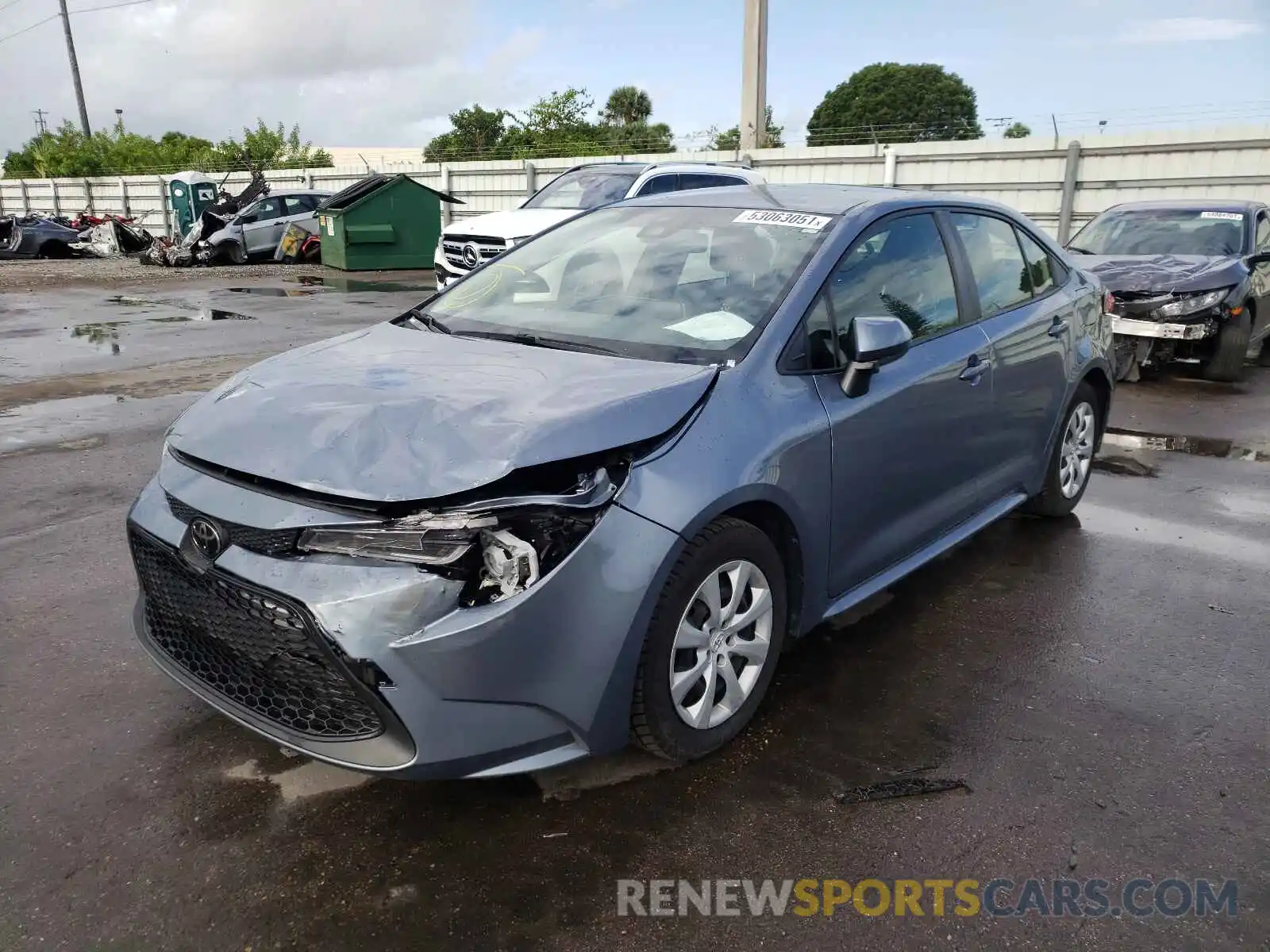 2 Photograph of a damaged car JTDEPRAEXLJ043856 TOYOTA COROLLA 2020