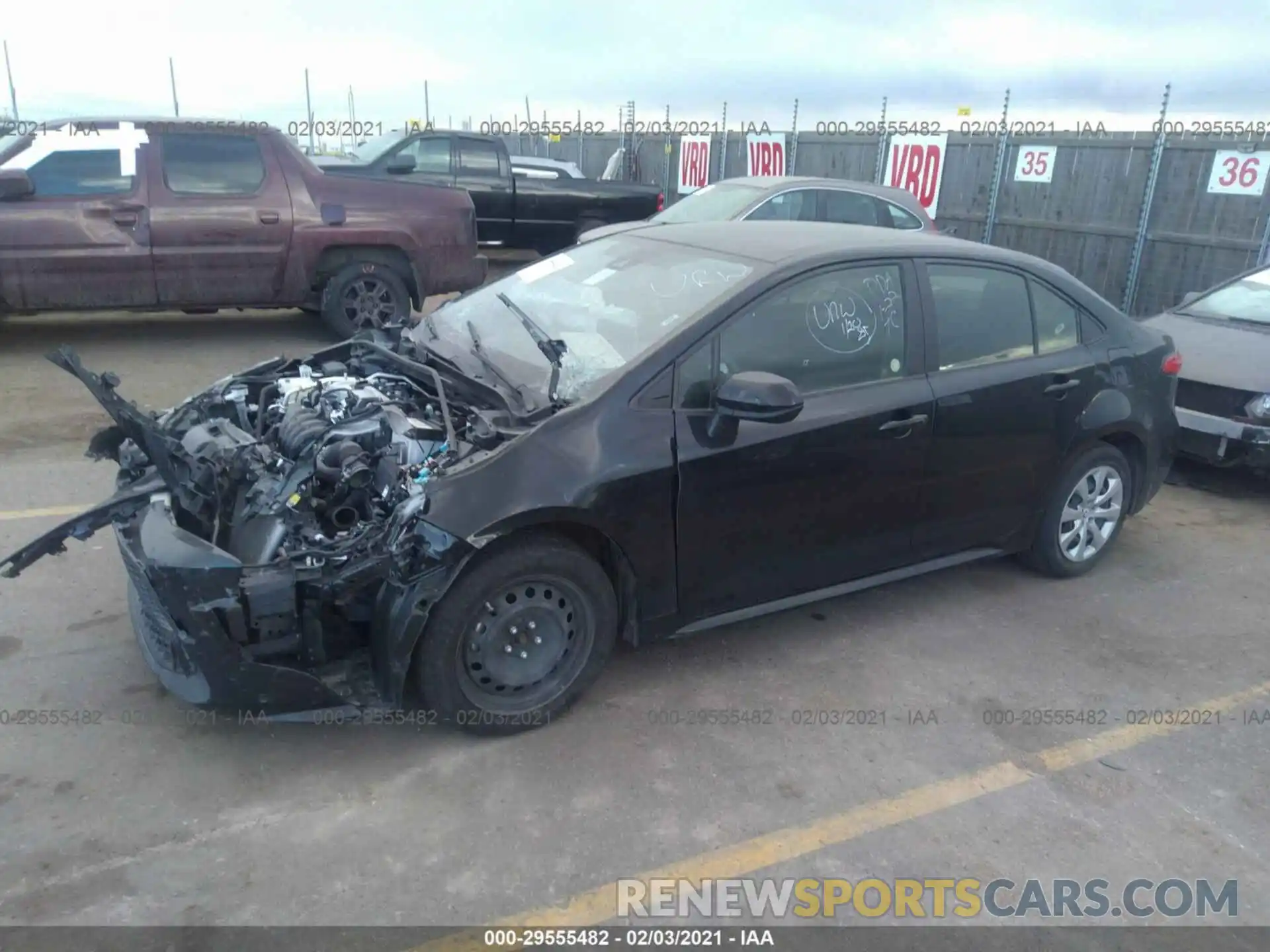 2 Photograph of a damaged car JTDEPRAEXLJ044067 TOYOTA COROLLA 2020