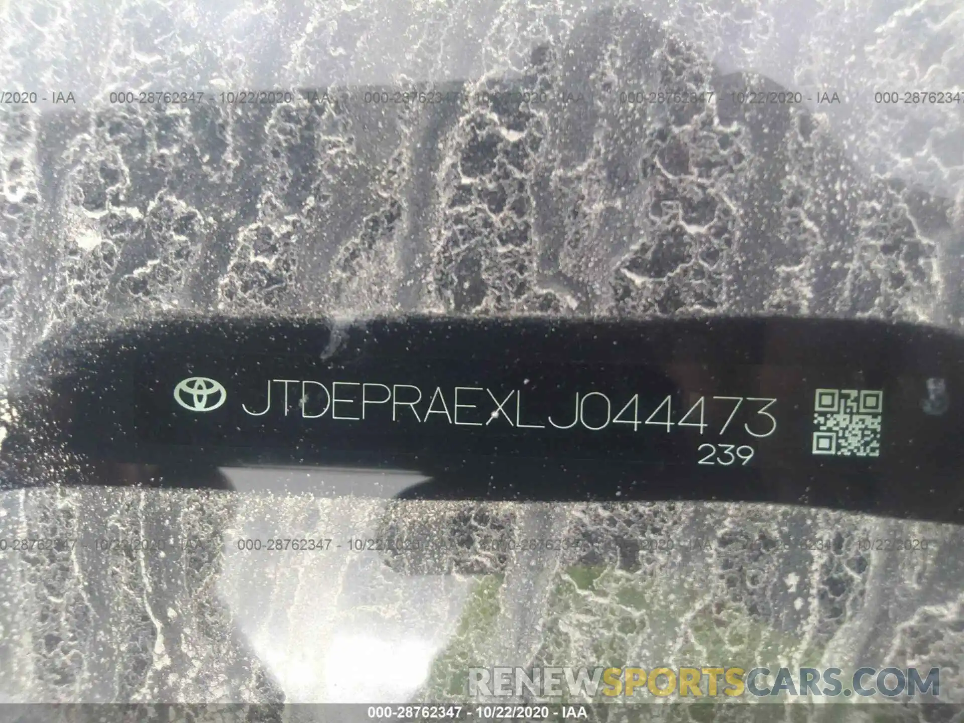 9 Фотография поврежденного автомобиля JTDEPRAEXLJ044473 TOYOTA COROLLA 2020