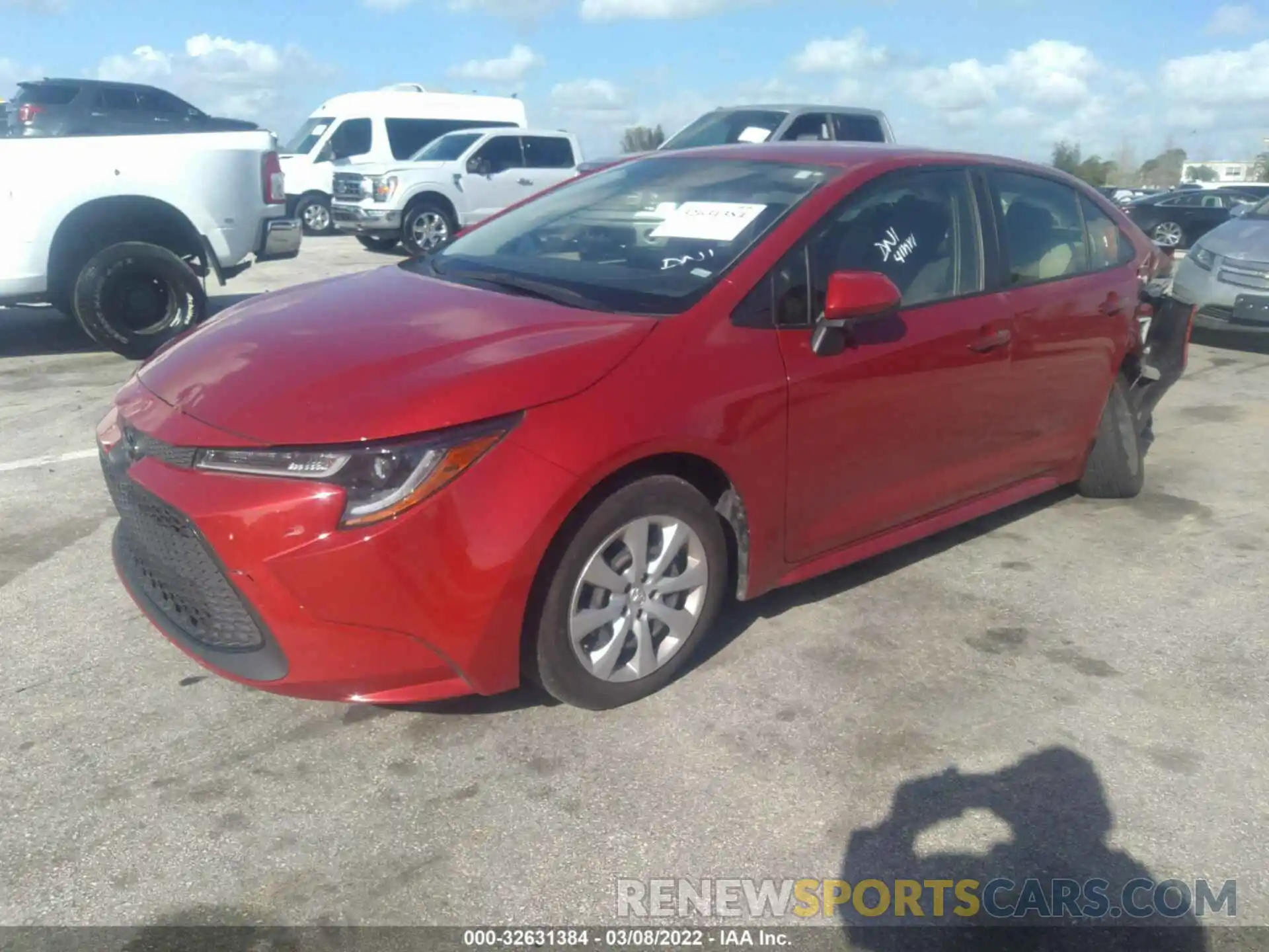 2 Photograph of a damaged car JTDEPRAEXLJ044845 TOYOTA COROLLA 2020