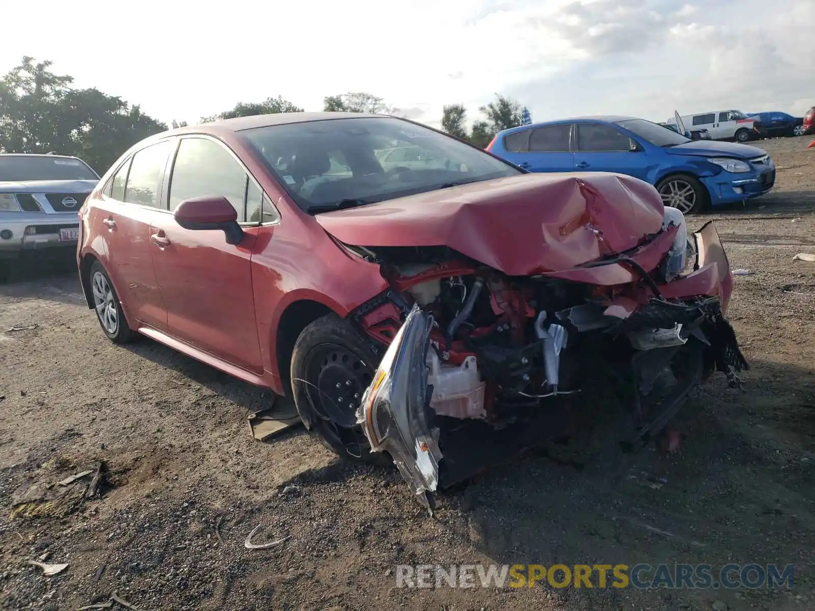 1 Photograph of a damaged car JTDEPRAEXLJ045347 TOYOTA COROLLA 2020