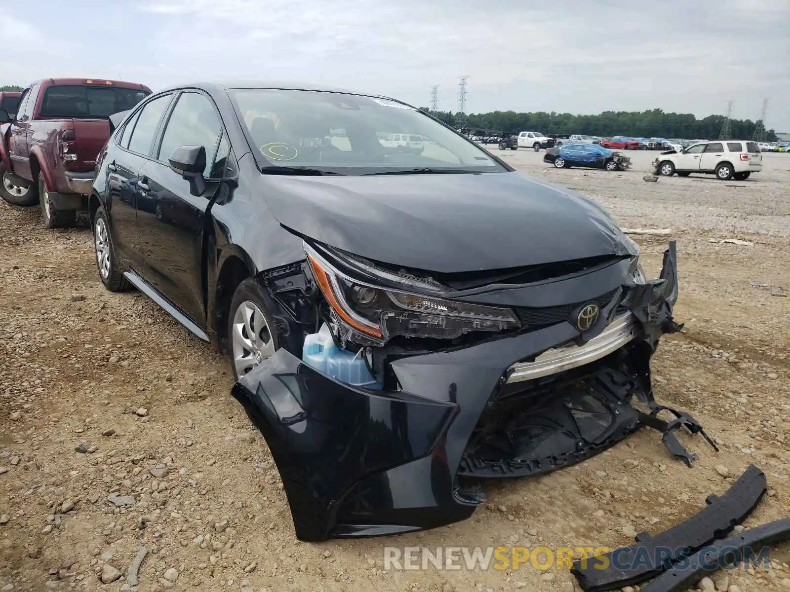 1 Photograph of a damaged car JTDEPRAEXLJ045929 TOYOTA COROLLA 2020