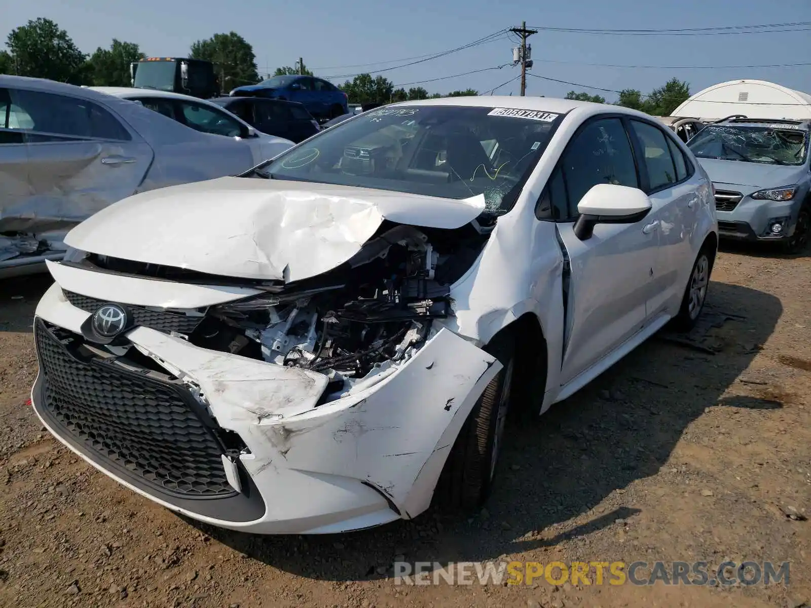 2 Photograph of a damaged car JTDEPRAEXLJ046028 TOYOTA COROLLA 2020