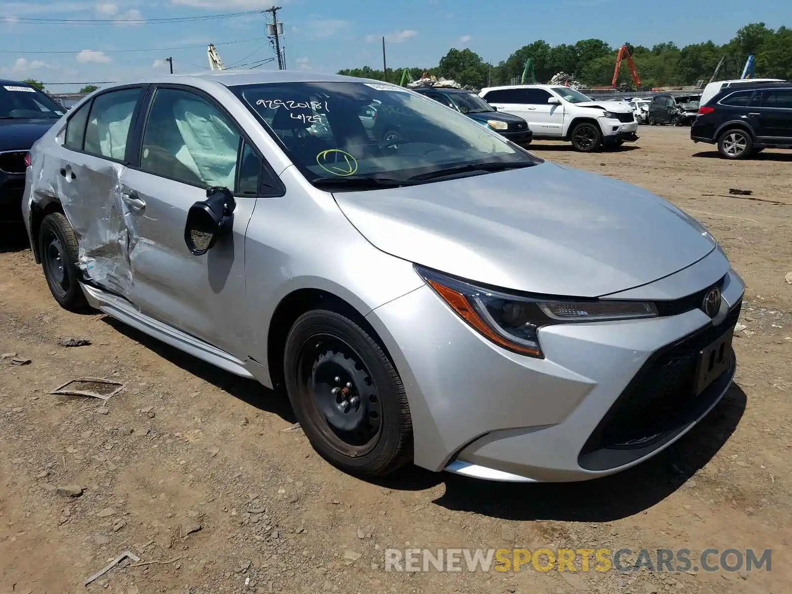 1 Photograph of a damaged car JTDEPRAEXLJ046286 TOYOTA COROLLA 2020