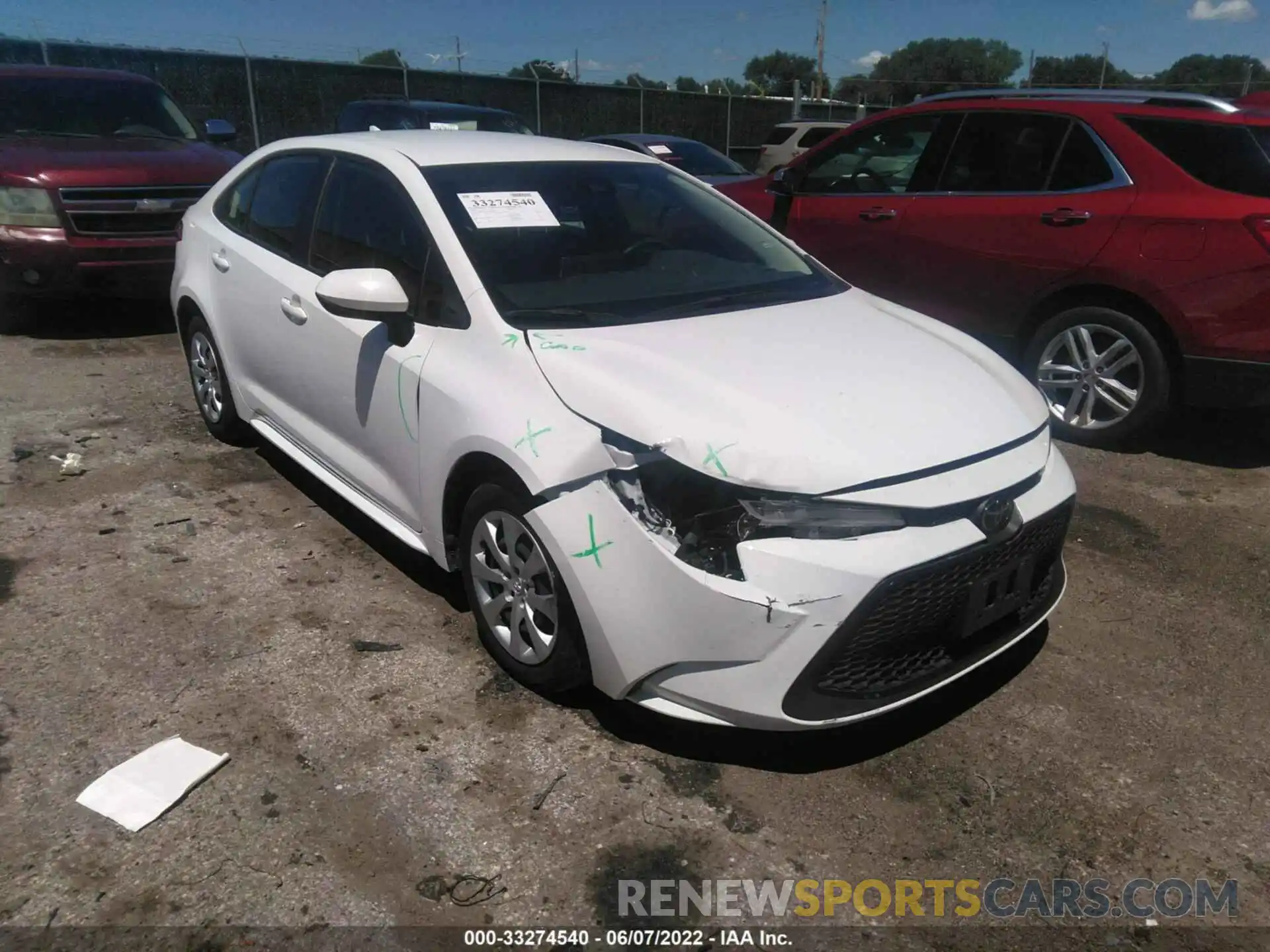 1 Photograph of a damaged car JTDEPRAEXLJ046420 TOYOTA COROLLA 2020