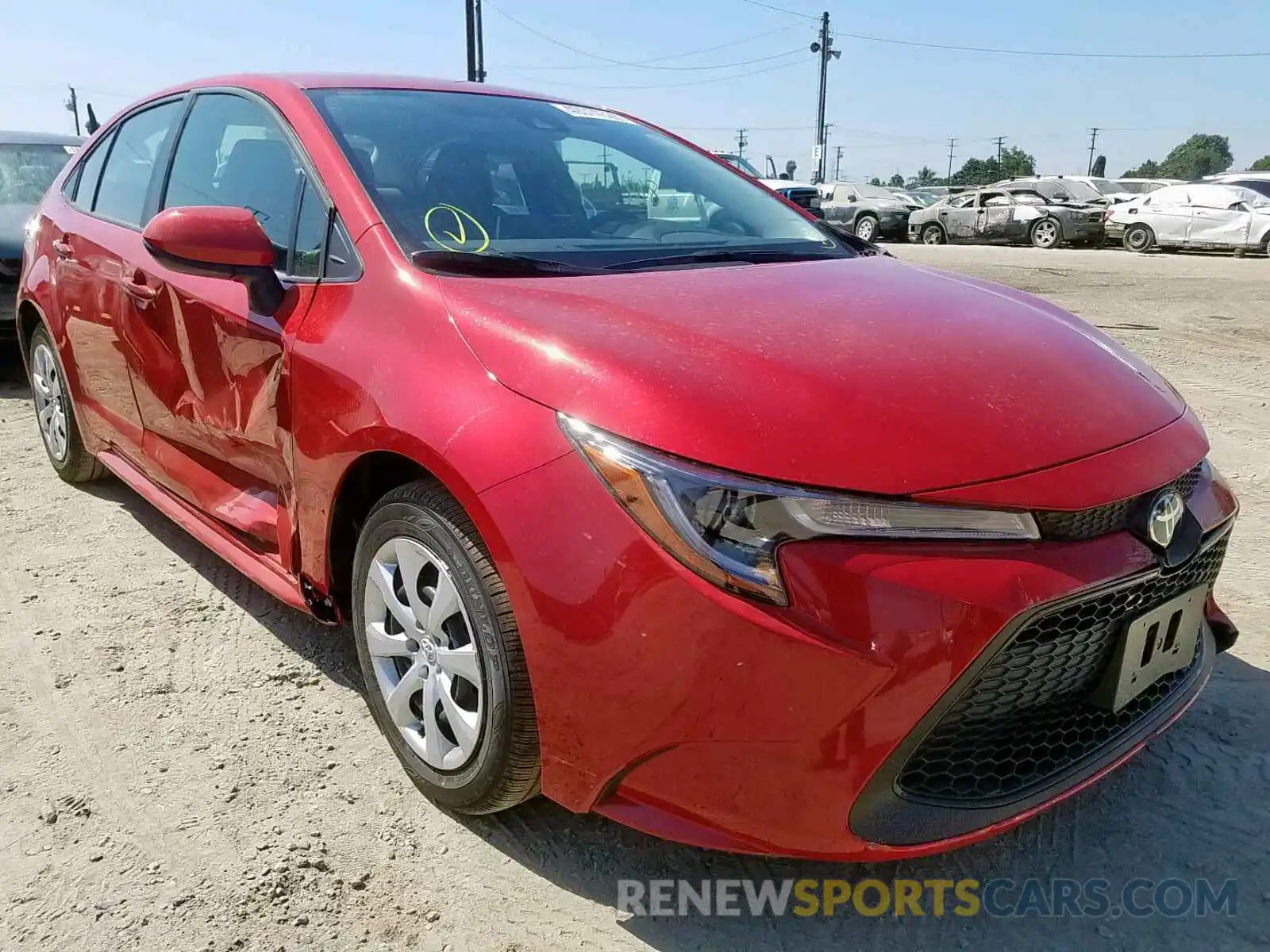 1 Photograph of a damaged car JTDEPRAEXLJ046644 TOYOTA COROLLA 2020