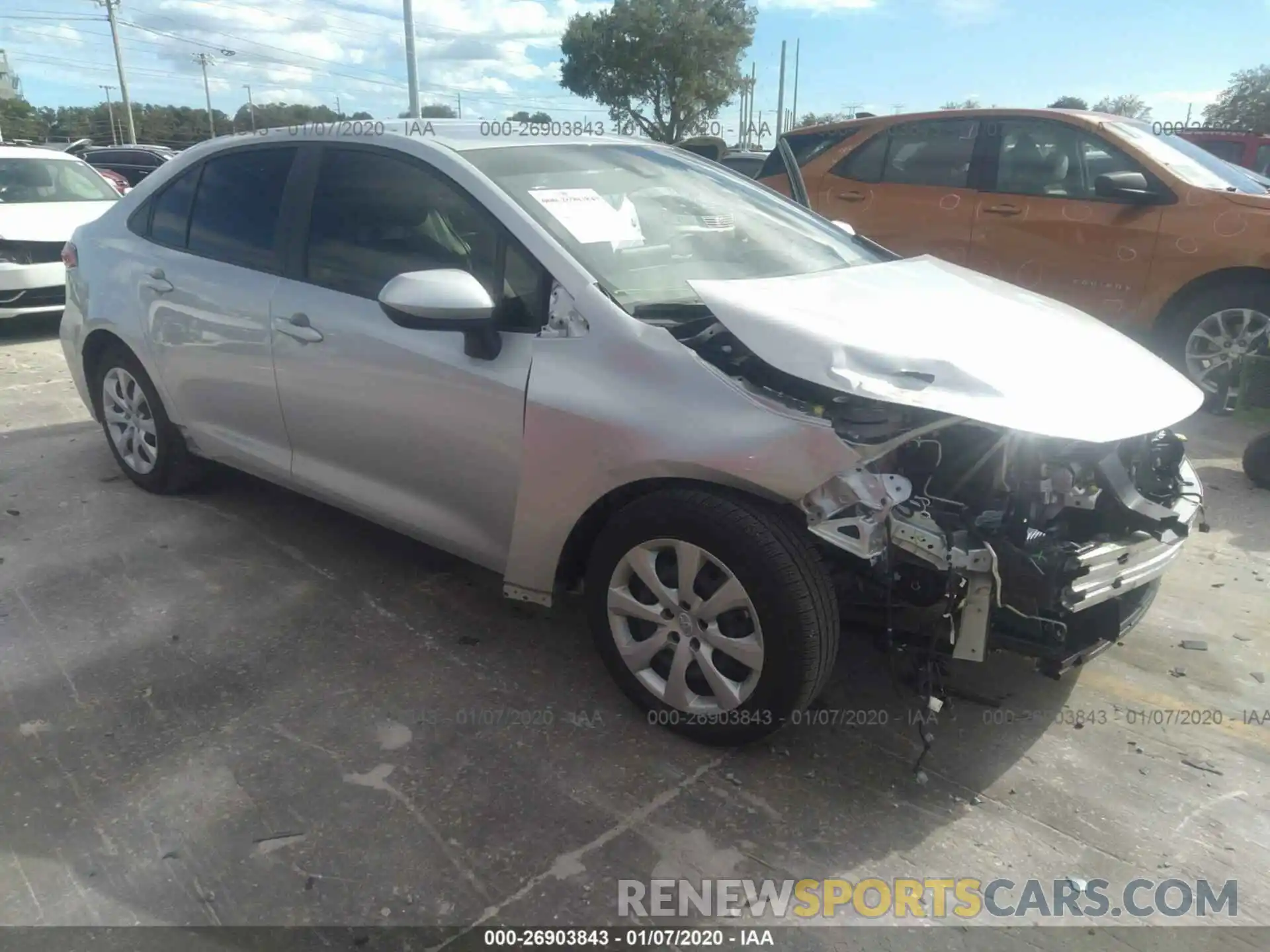 1 Photograph of a damaged car JTDEPRAEXLJ047812 TOYOTA COROLLA 2020