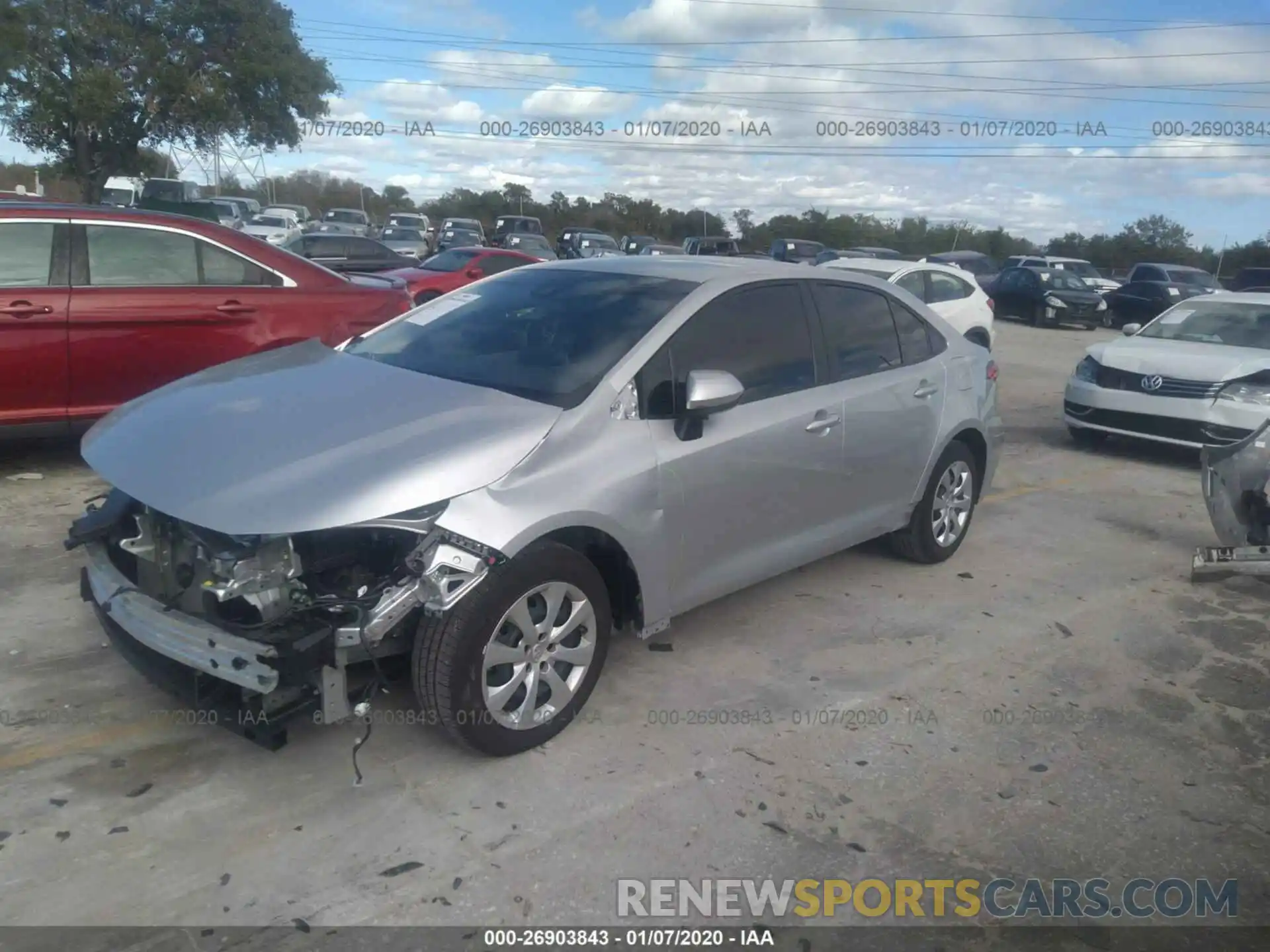 2 Photograph of a damaged car JTDEPRAEXLJ047812 TOYOTA COROLLA 2020