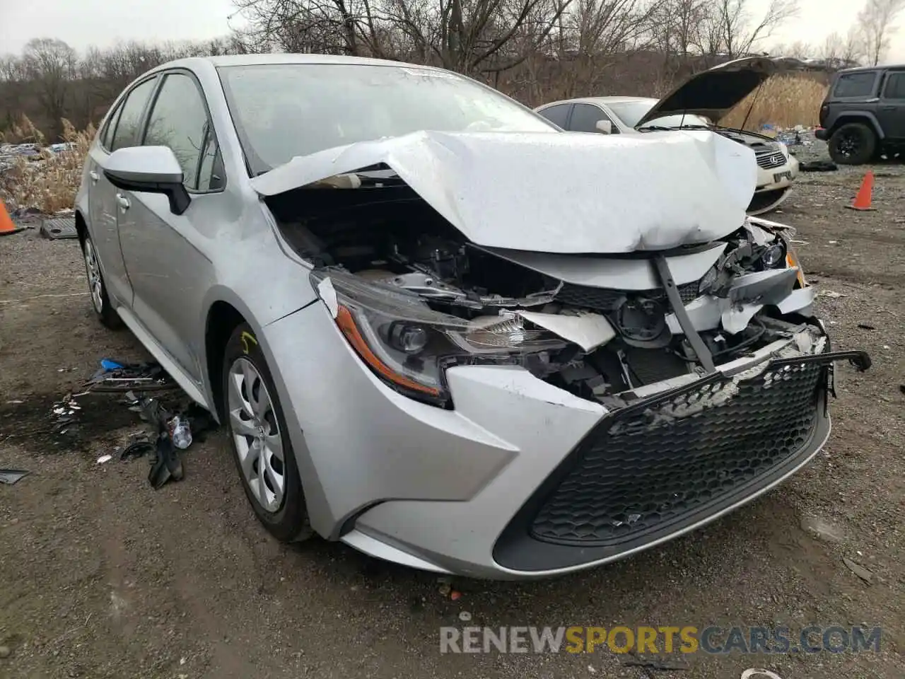 1 Photograph of a damaged car JTDEPRAEXLJ048569 TOYOTA COROLLA 2020