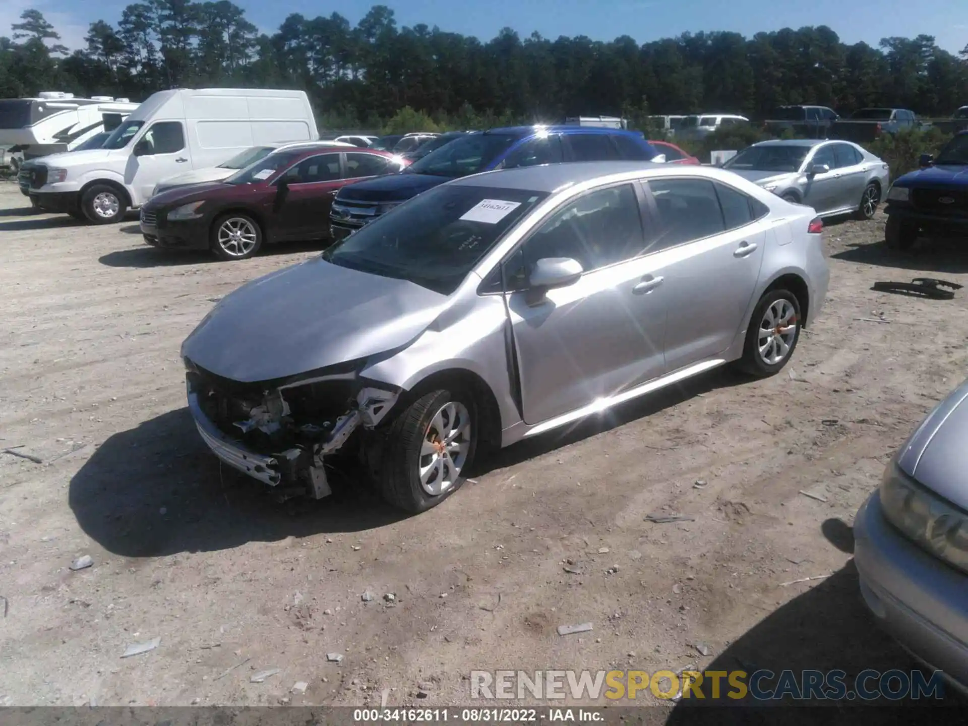 2 Photograph of a damaged car JTDEPRAEXLJ048698 TOYOTA COROLLA 2020