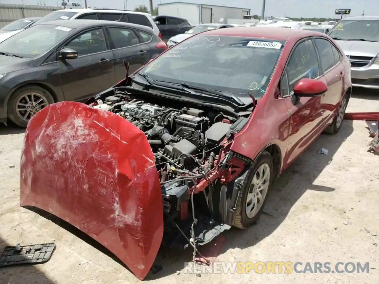 2 Photograph of a damaged car JTDEPRAEXLJ049334 TOYOTA COROLLA 2020