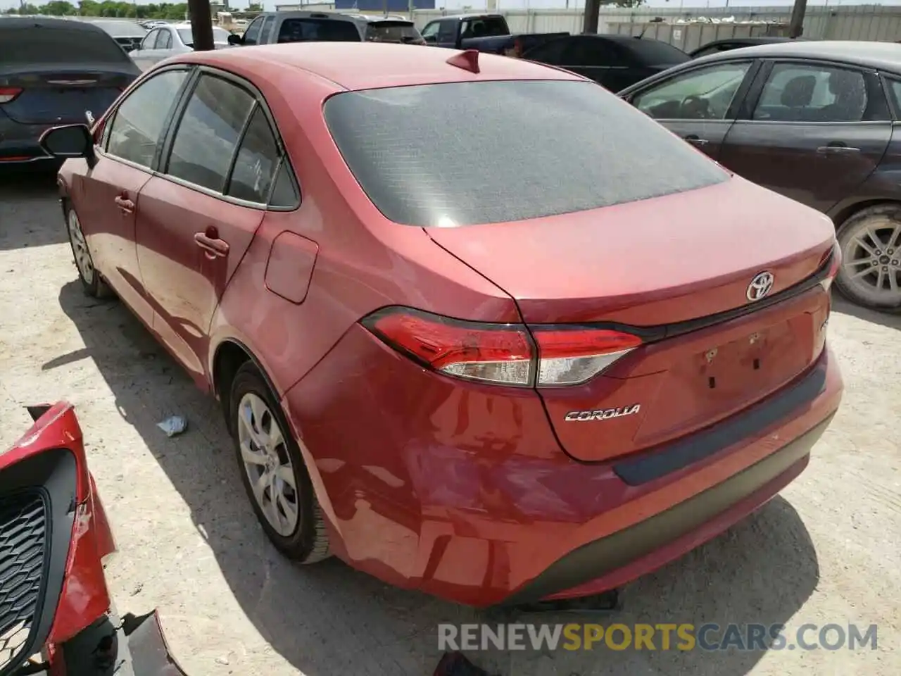 3 Photograph of a damaged car JTDEPRAEXLJ049334 TOYOTA COROLLA 2020