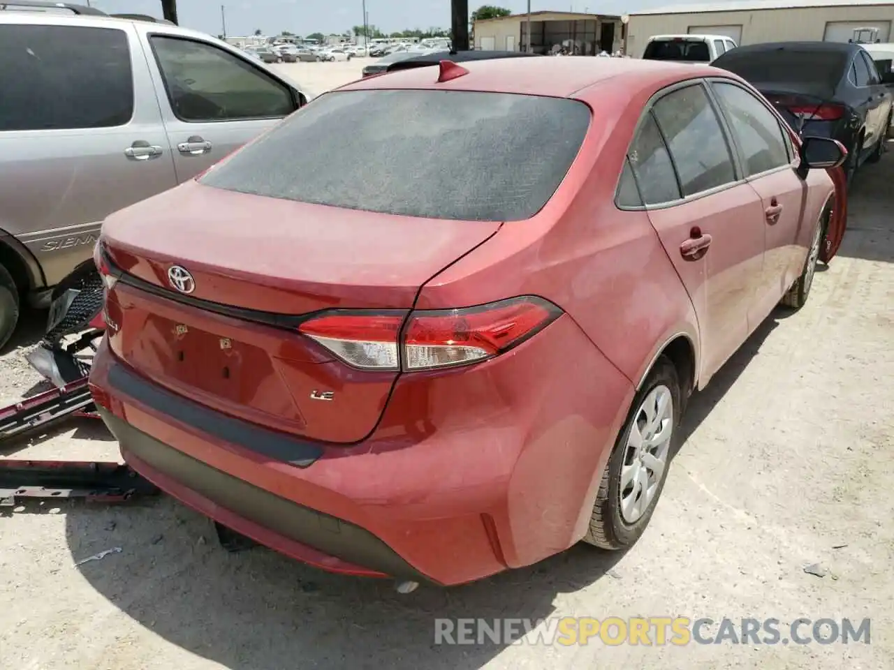 4 Photograph of a damaged car JTDEPRAEXLJ049334 TOYOTA COROLLA 2020