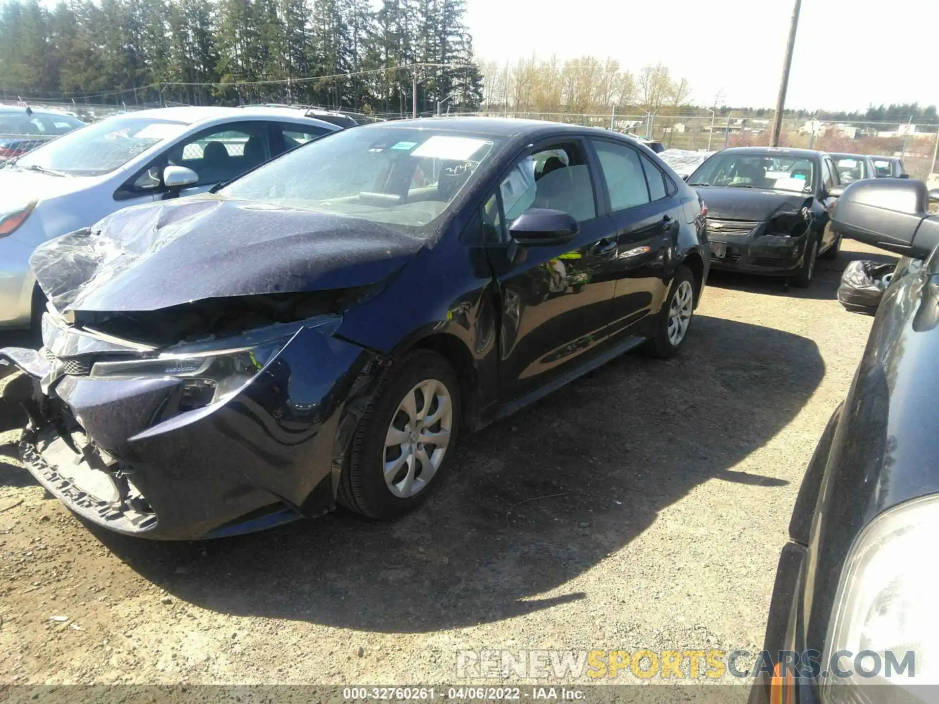 2 Photograph of a damaged car JTDEPRAEXLJ051827 TOYOTA COROLLA 2020