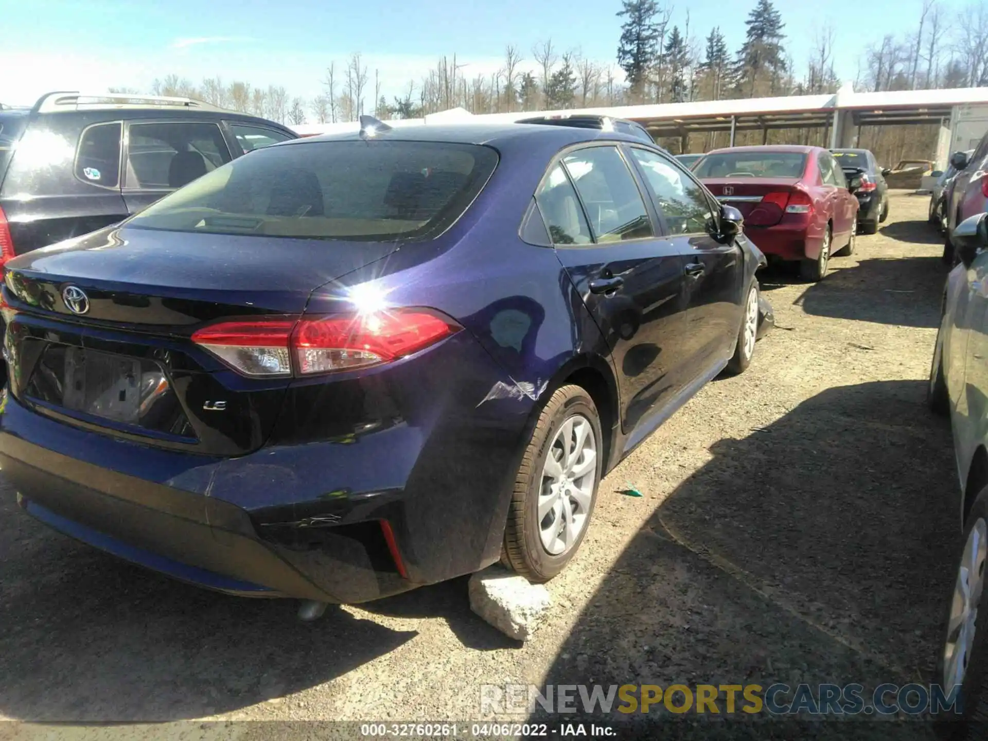 4 Photograph of a damaged car JTDEPRAEXLJ051827 TOYOTA COROLLA 2020