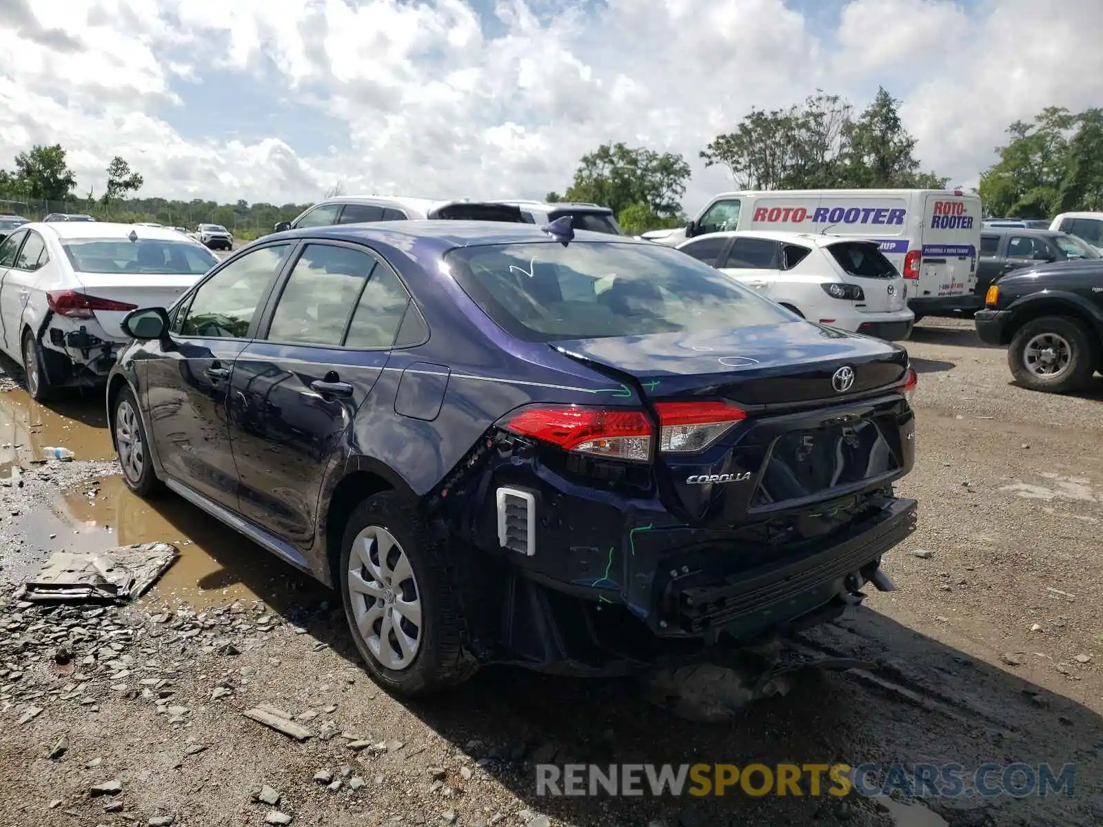 3 Photograph of a damaged car JTDEPRAEXLJ052167 TOYOTA COROLLA 2020