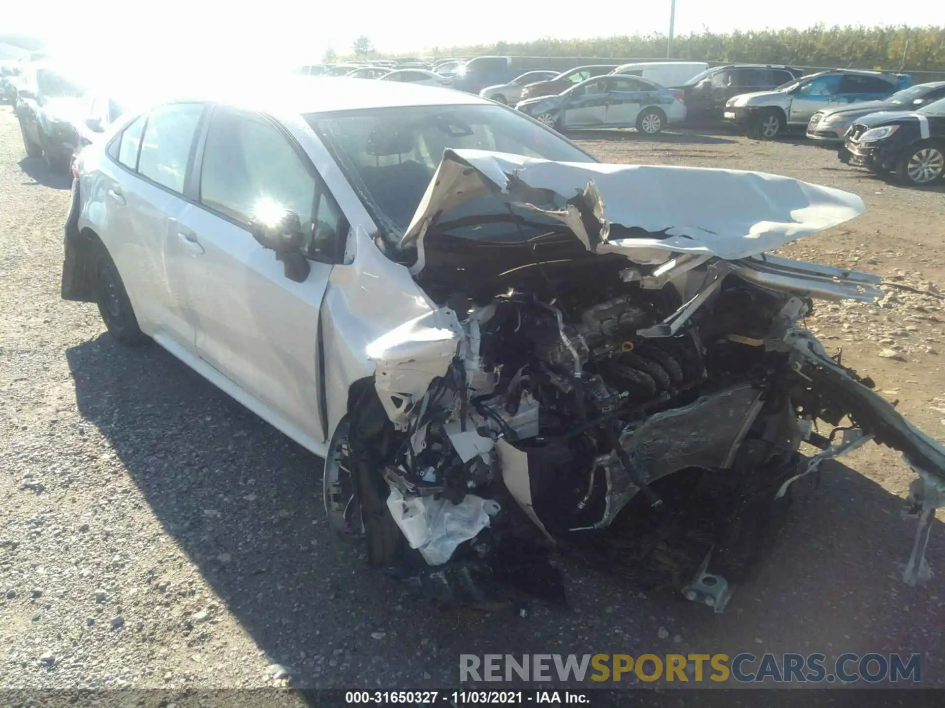 1 Photograph of a damaged car JTDEPRAEXLJ052394 TOYOTA COROLLA 2020