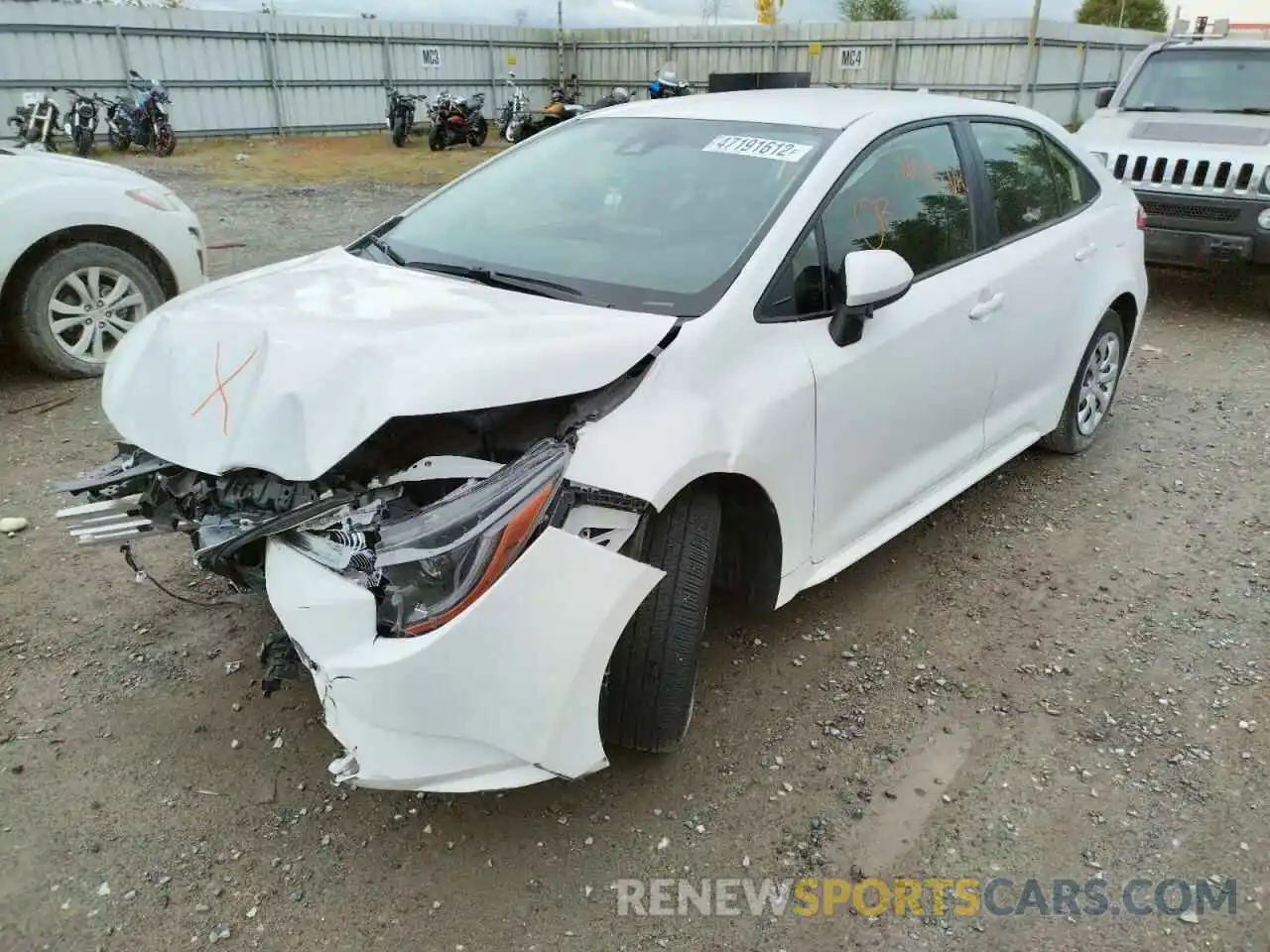 2 Photograph of a damaged car JTDEPRAEXLJ052430 TOYOTA COROLLA 2020