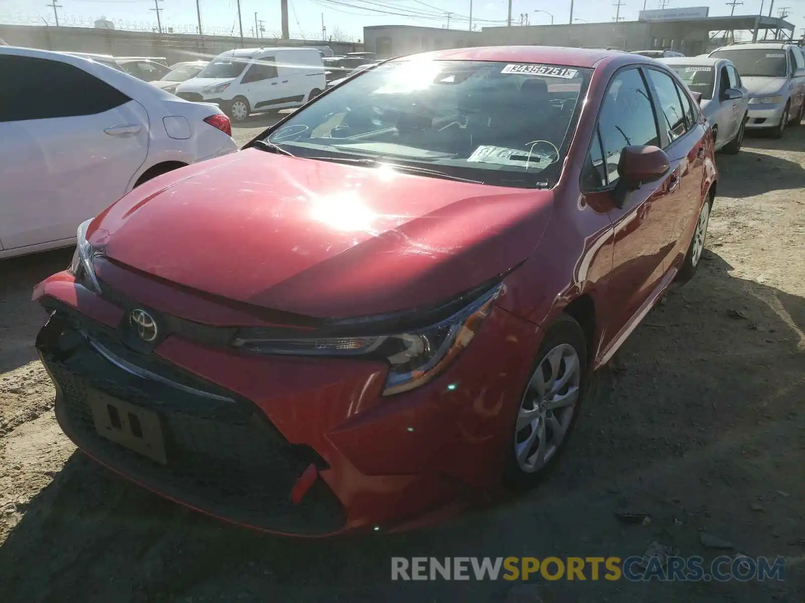 2 Photograph of a damaged car JTDEPRAEXLJ052590 TOYOTA COROLLA 2020