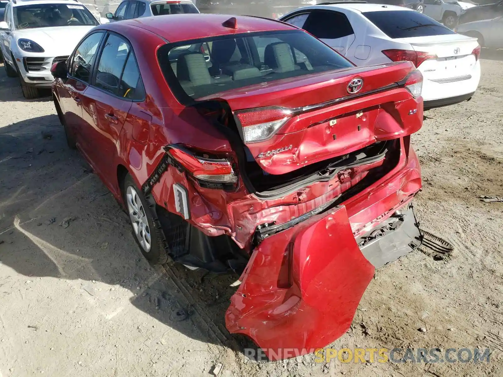 3 Photograph of a damaged car JTDEPRAEXLJ052590 TOYOTA COROLLA 2020