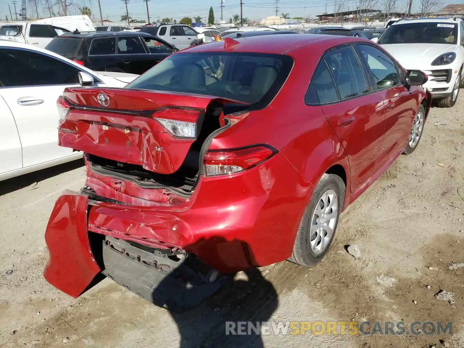 4 Photograph of a damaged car JTDEPRAEXLJ052590 TOYOTA COROLLA 2020