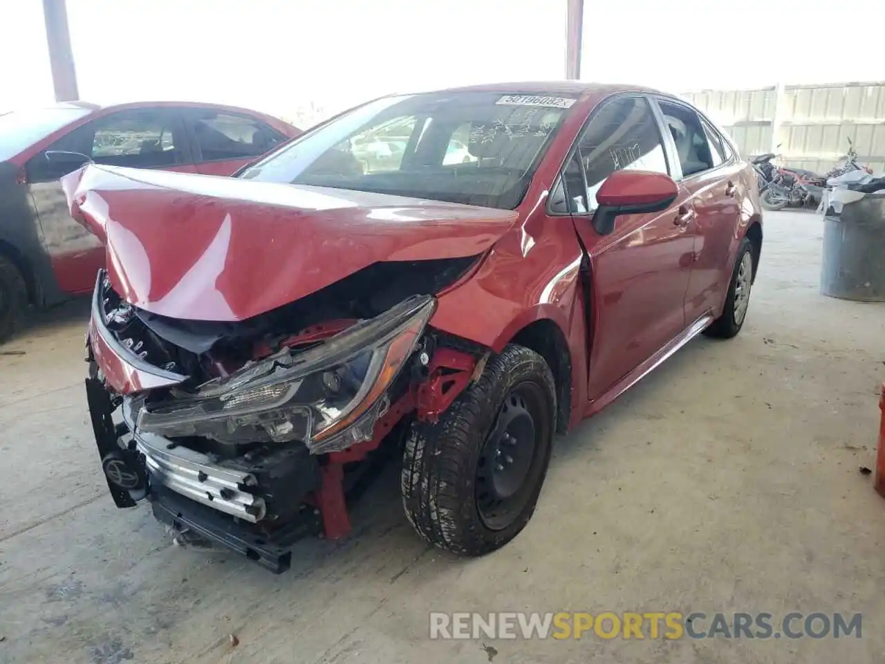 2 Photograph of a damaged car JTDEPRAEXLJ052783 TOYOTA COROLLA 2020