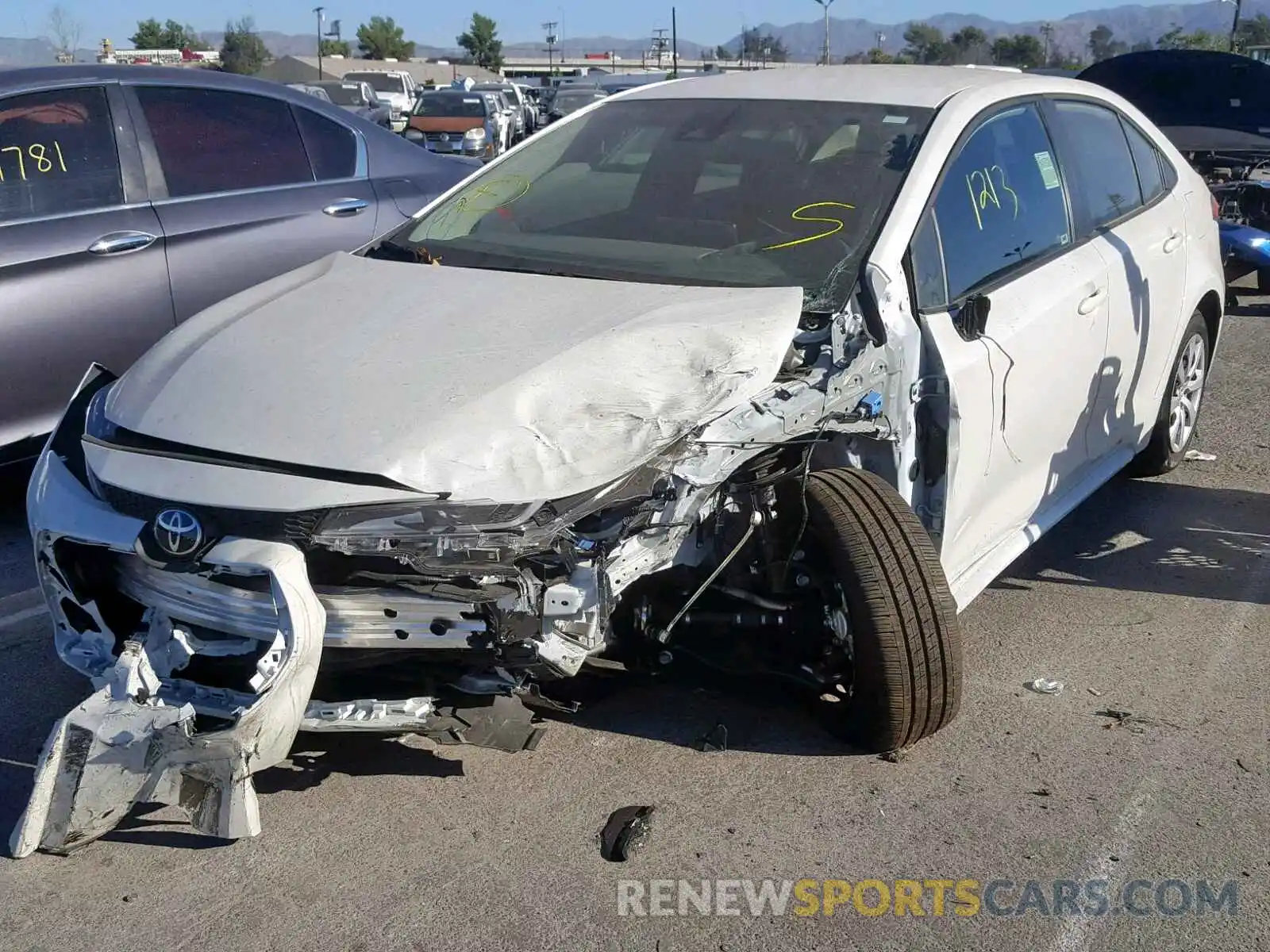 2 Photograph of a damaged car JTDEPRAEXLJ054744 TOYOTA COROLLA 2020