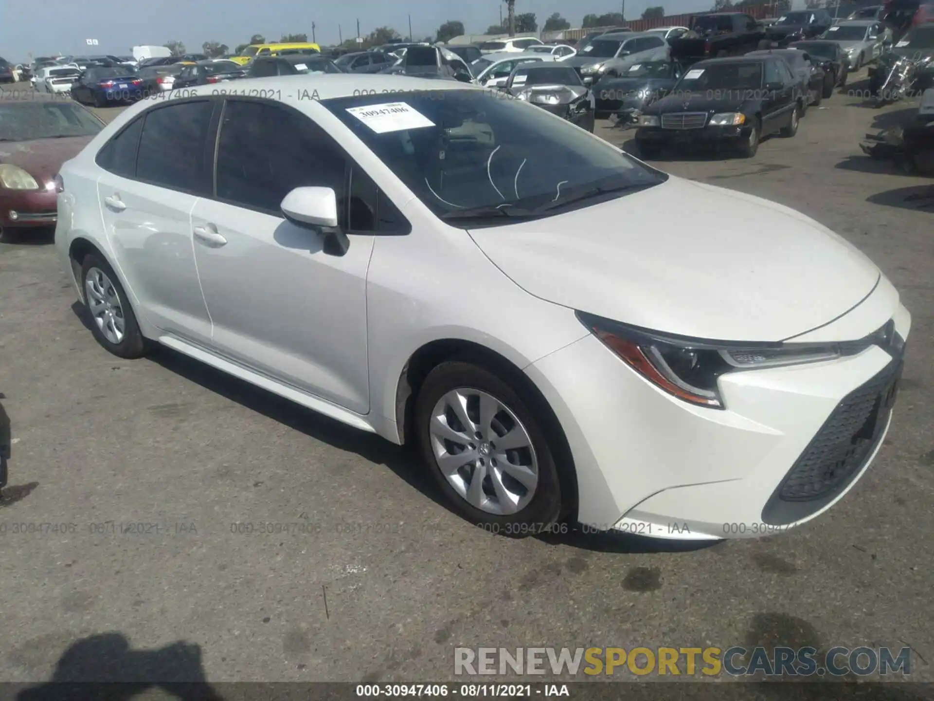 1 Photograph of a damaged car JTDEPRAEXLJ055845 TOYOTA COROLLA 2020