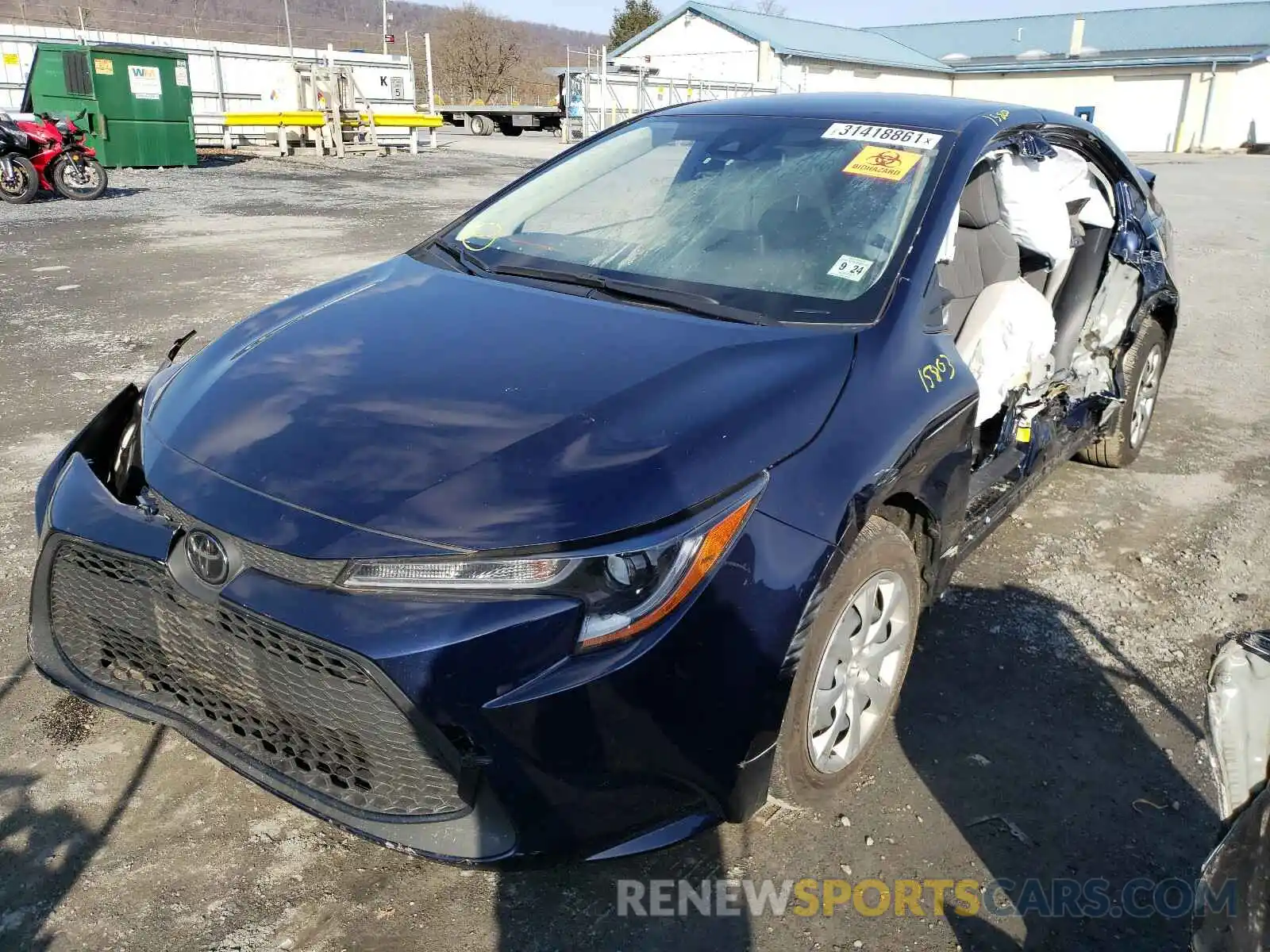 2 Photograph of a damaged car JTDEPRAEXLJ056199 TOYOTA COROLLA 2020