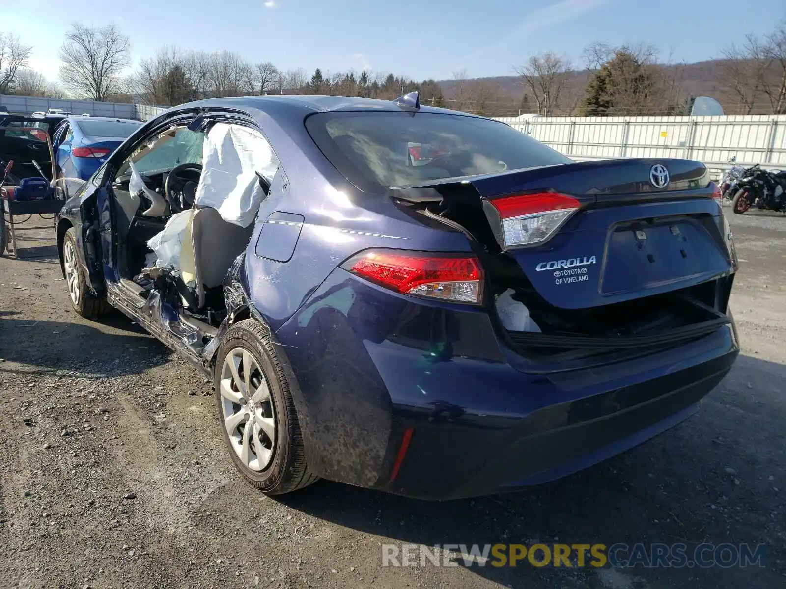 3 Photograph of a damaged car JTDEPRAEXLJ056199 TOYOTA COROLLA 2020