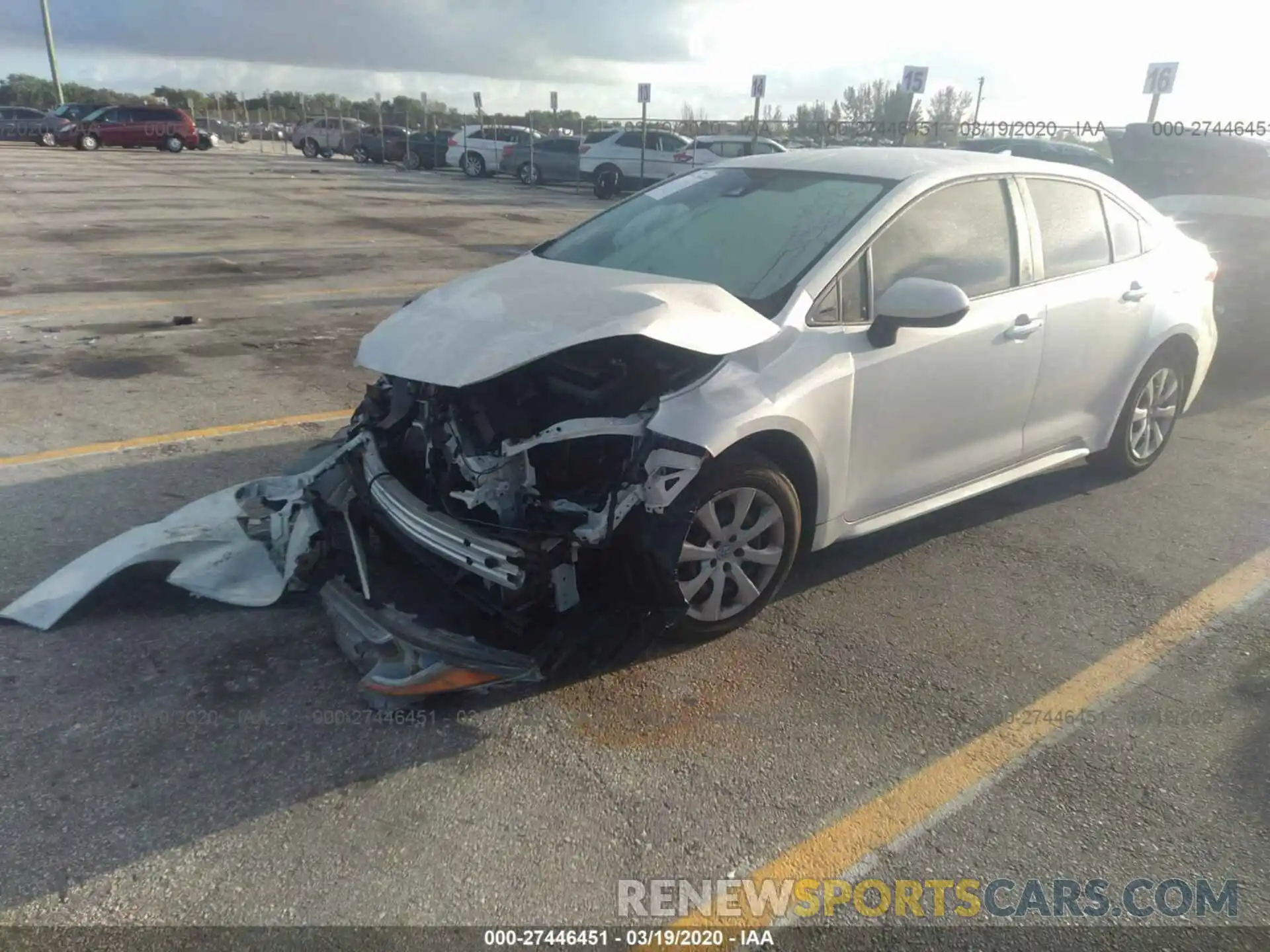 2 Photograph of a damaged car JTDEPRAEXLJ056283 TOYOTA COROLLA 2020