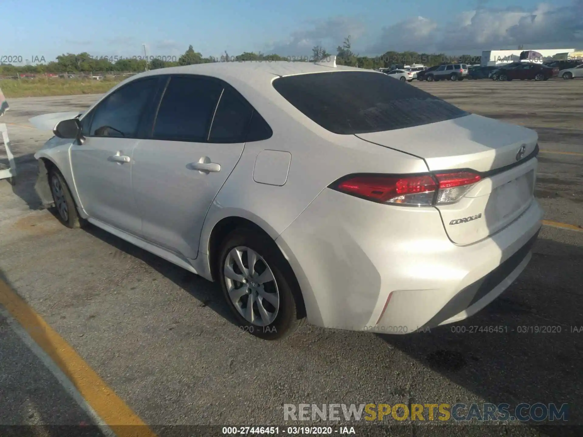 3 Photograph of a damaged car JTDEPRAEXLJ056283 TOYOTA COROLLA 2020