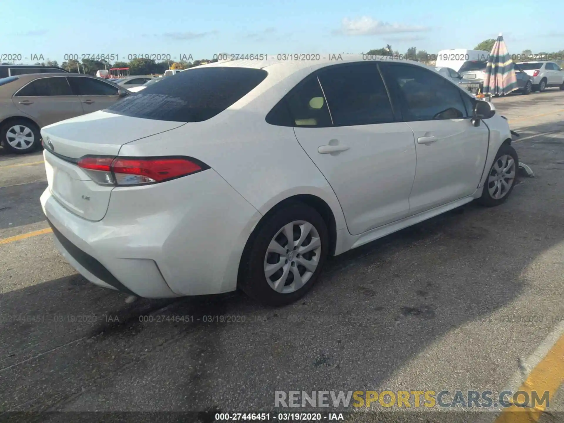 4 Photograph of a damaged car JTDEPRAEXLJ056283 TOYOTA COROLLA 2020