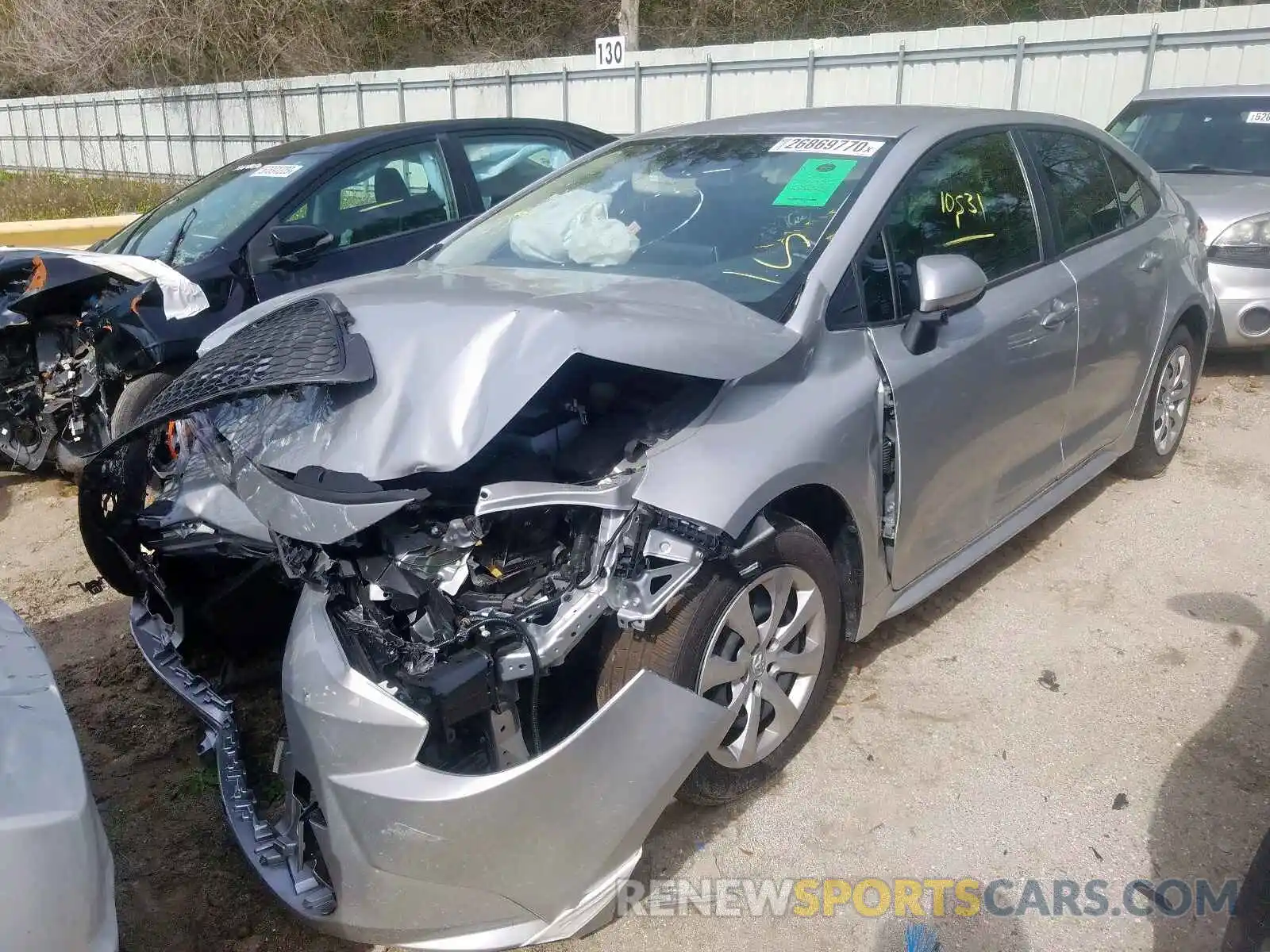 2 Photograph of a damaged car JTDEPRAEXLJ056350 TOYOTA COROLLA 2020