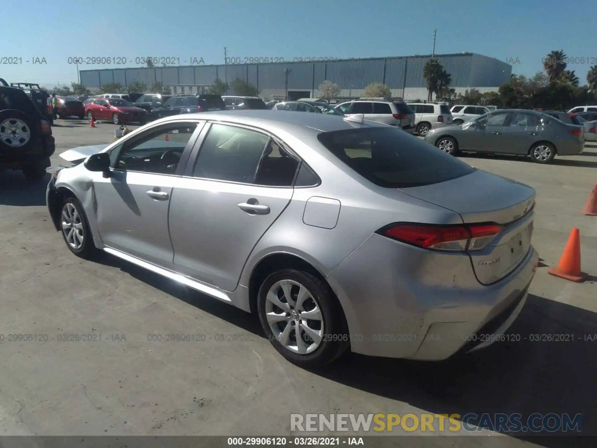 3 Photograph of a damaged car JTDEPRAEXLJ060074 TOYOTA COROLLA 2020