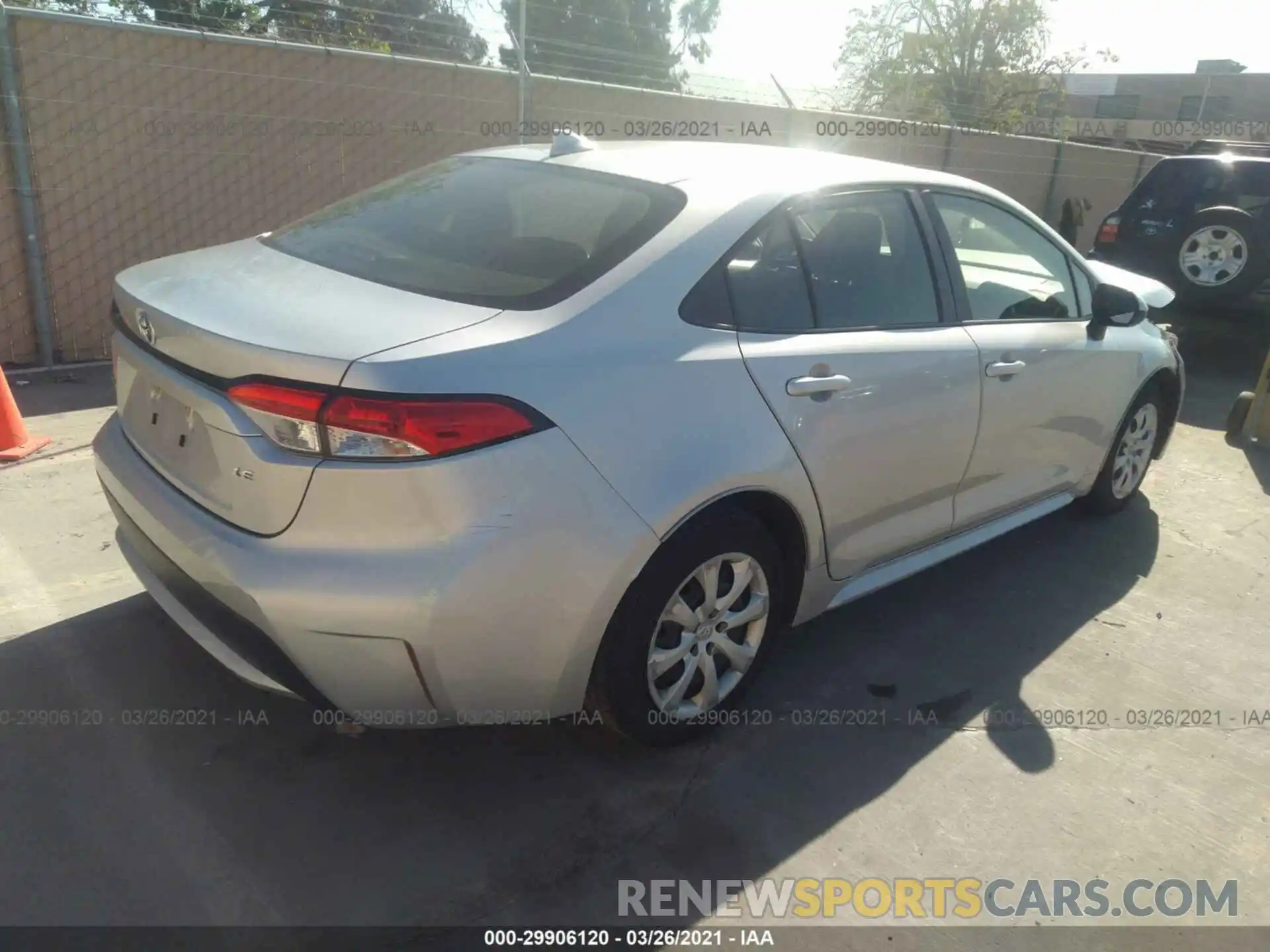 4 Photograph of a damaged car JTDEPRAEXLJ060074 TOYOTA COROLLA 2020