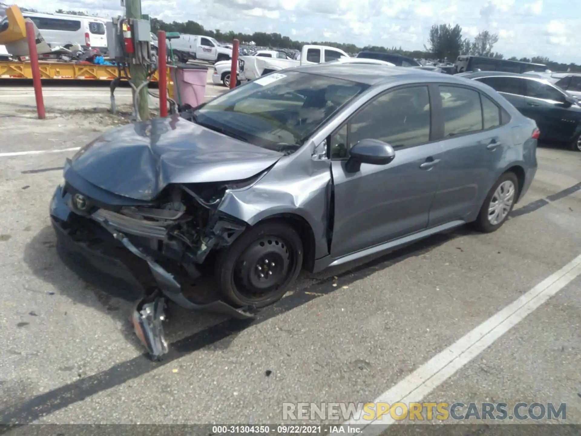 2 Photograph of a damaged car JTDEPRAEXLJ061886 TOYOTA COROLLA 2020