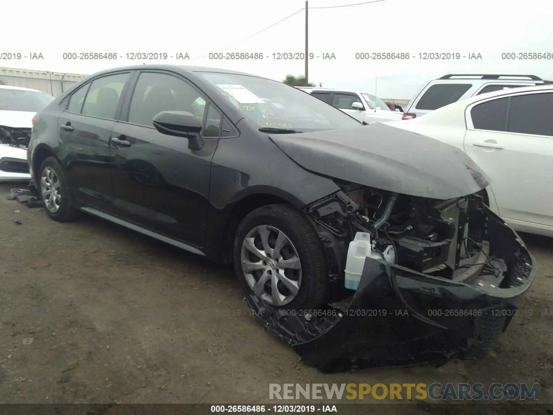 1 Photograph of a damaged car JTDEPRAEXLJ062620 TOYOTA COROLLA 2020