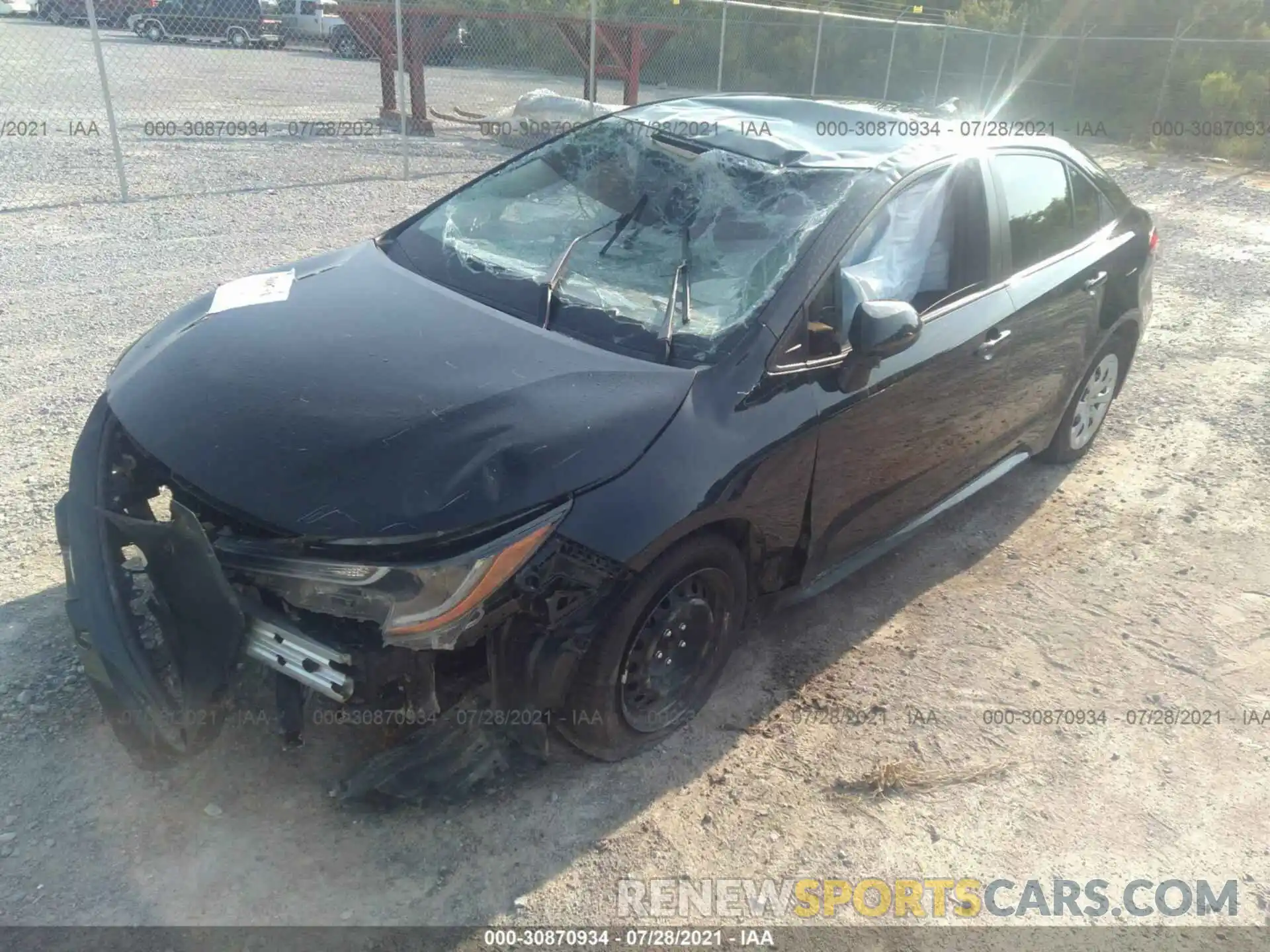 2 Photograph of a damaged car JTDEPRAEXLJ063766 TOYOTA COROLLA 2020