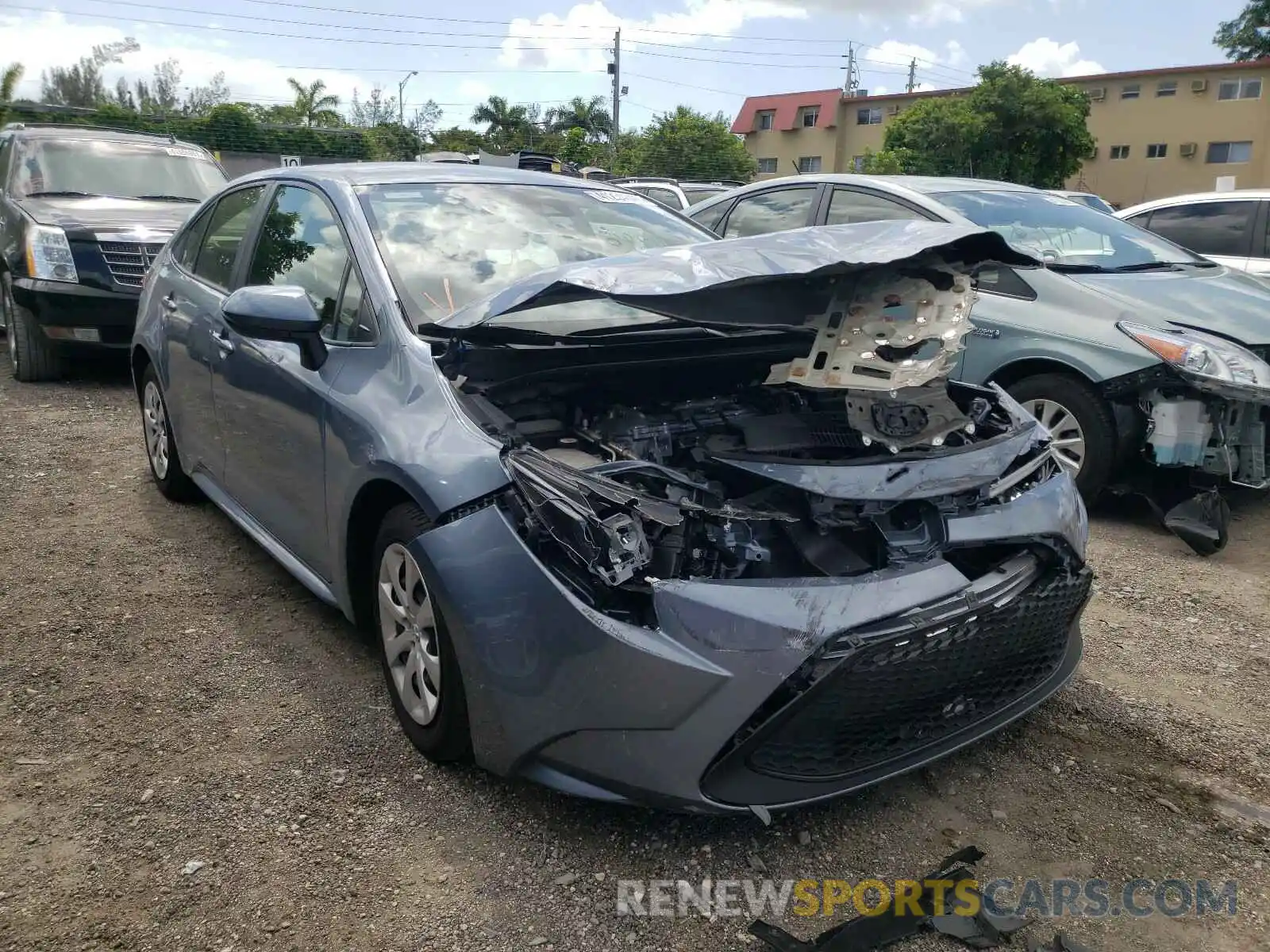 1 Photograph of a damaged car JTDEPRAEXLJ063864 TOYOTA COROLLA 2020