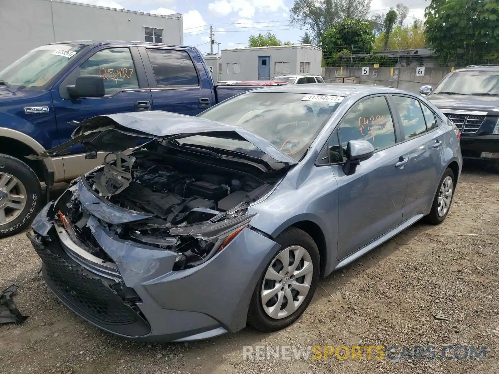 2 Photograph of a damaged car JTDEPRAEXLJ063864 TOYOTA COROLLA 2020