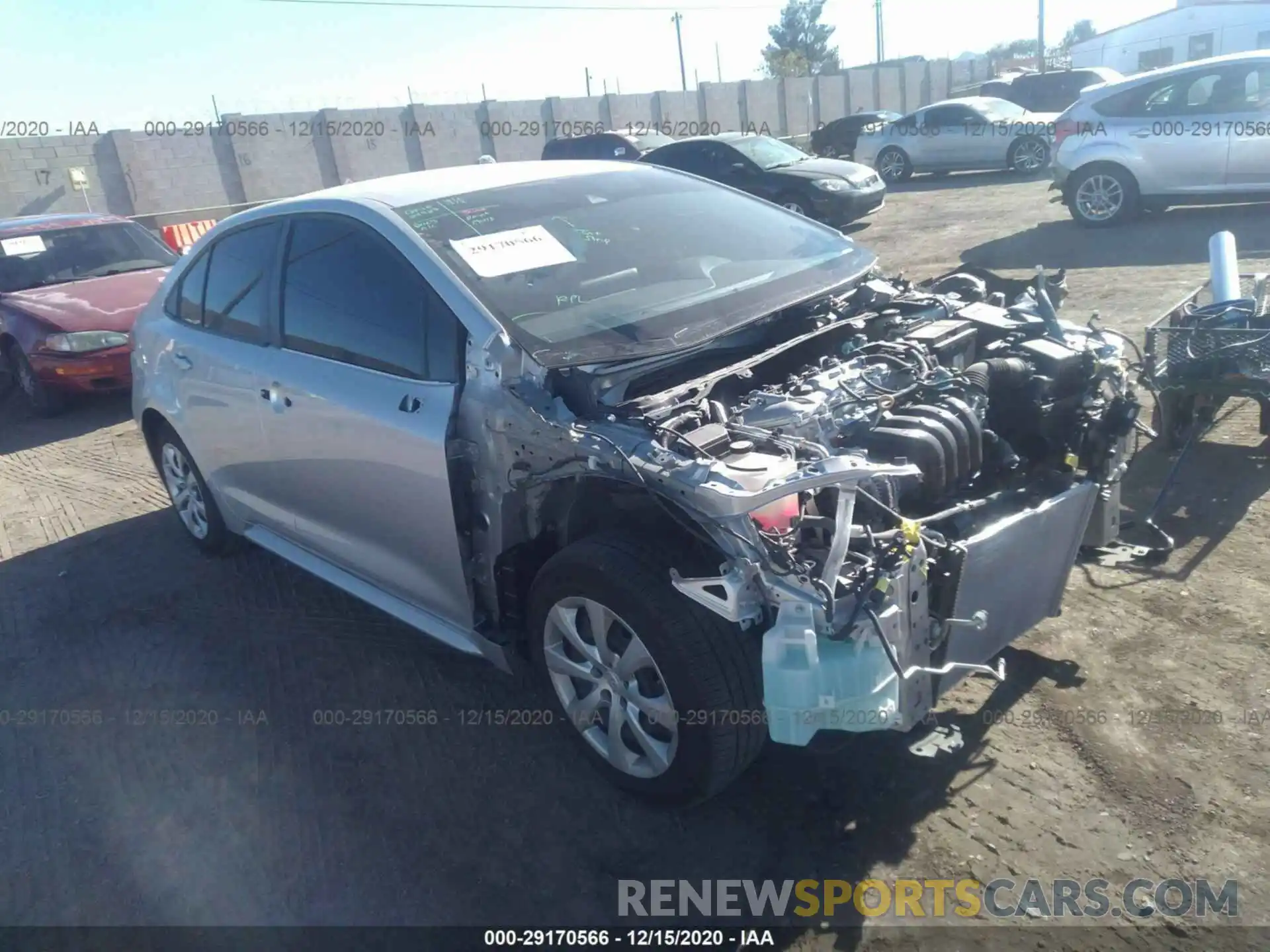 1 Photograph of a damaged car JTDEPRAEXLJ064528 TOYOTA COROLLA 2020